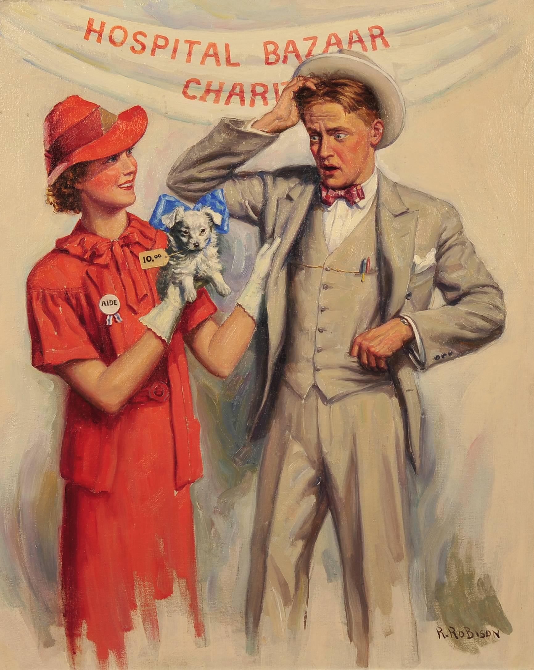 Figurative Painting de Robert Robinson - Bazar benéfico