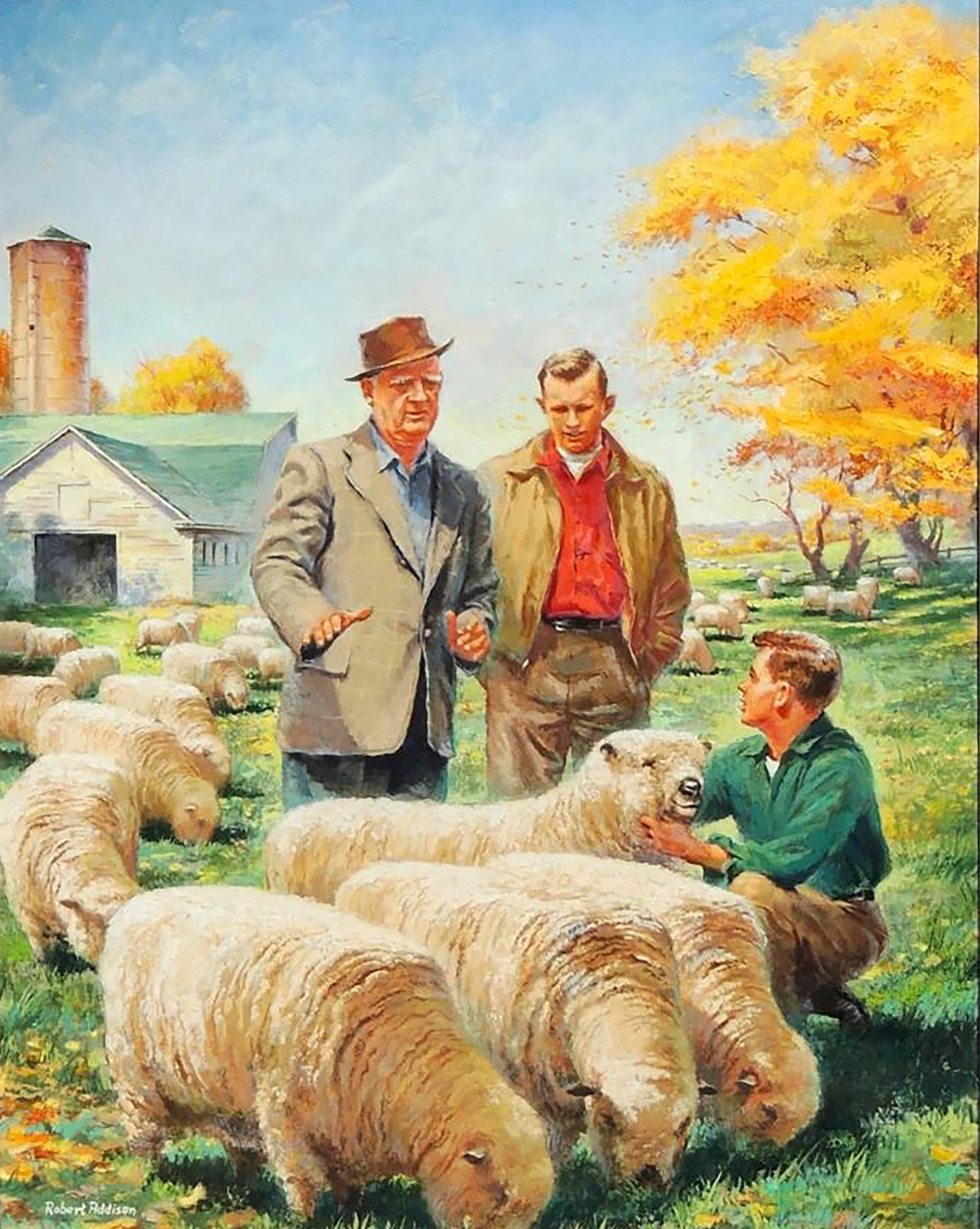 Figurative Painting di Robert Addison - Copertina della rivista Country Gentleman
