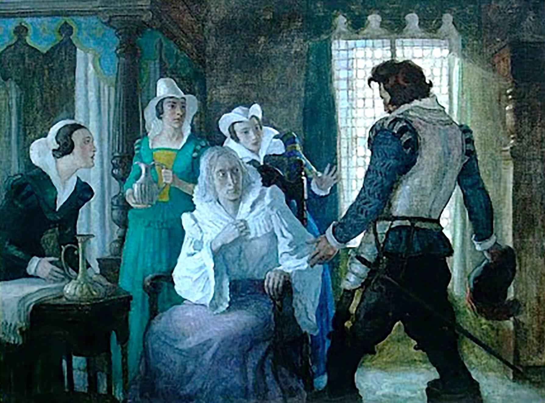 Newell Convers Wyeth Figurative Painting - Elizabeth and Essex, Ladies Home Journal