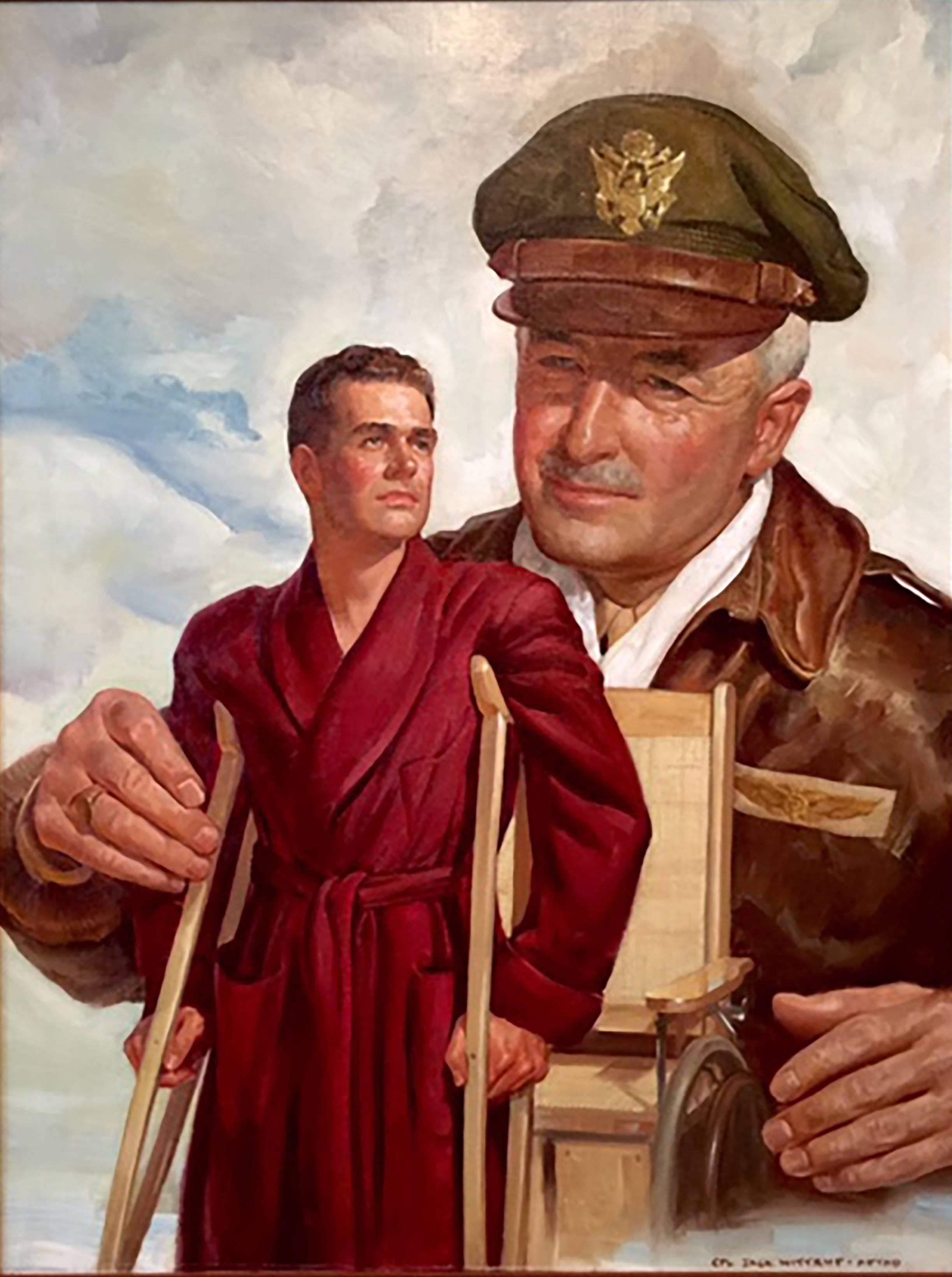 Jack Wittrup Portrait Painting - World War II Propaganda Poster Illustration