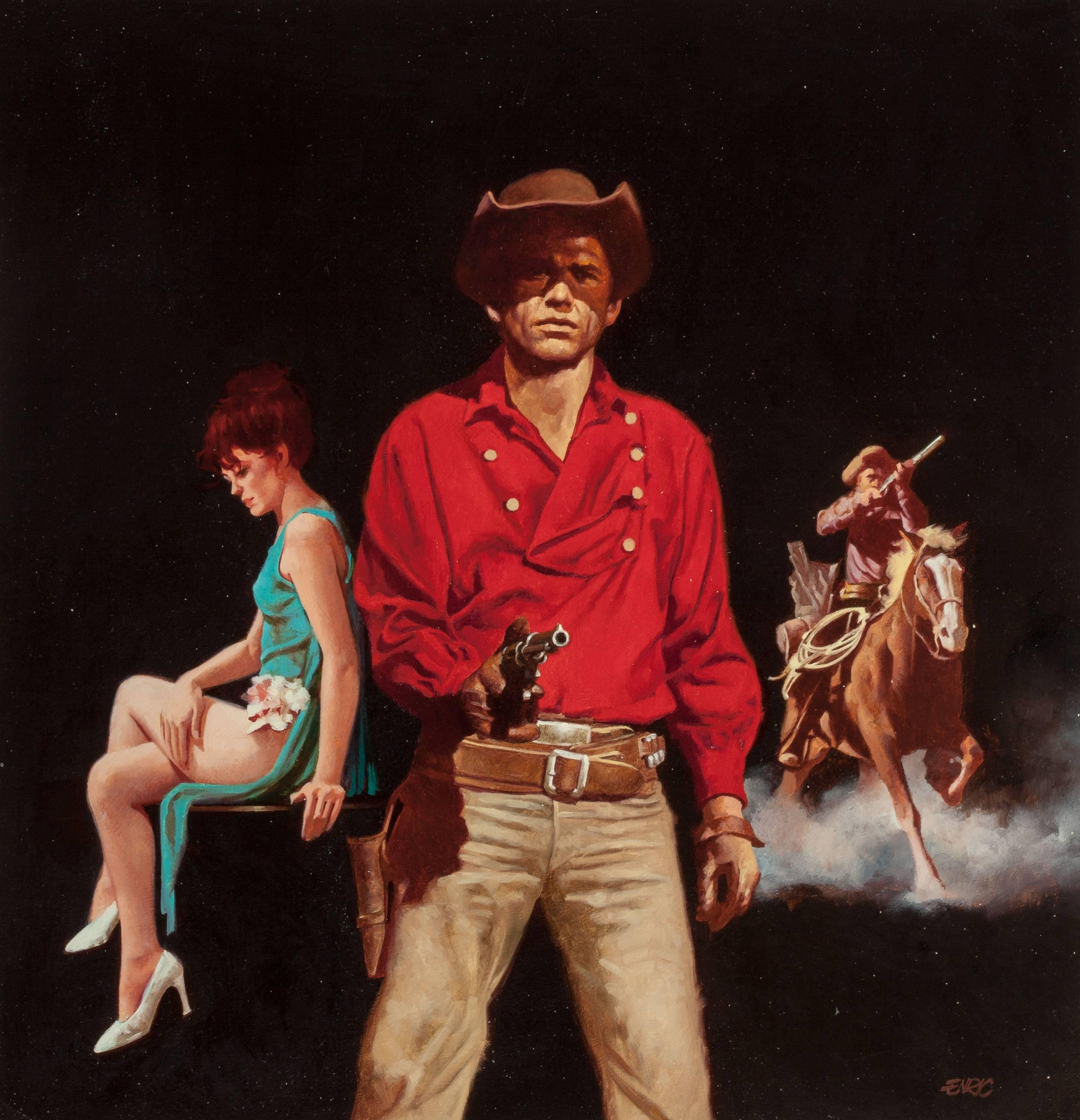 Enrich Torres Portrait Painting - Cowboy Love Story, Paperback Cover
