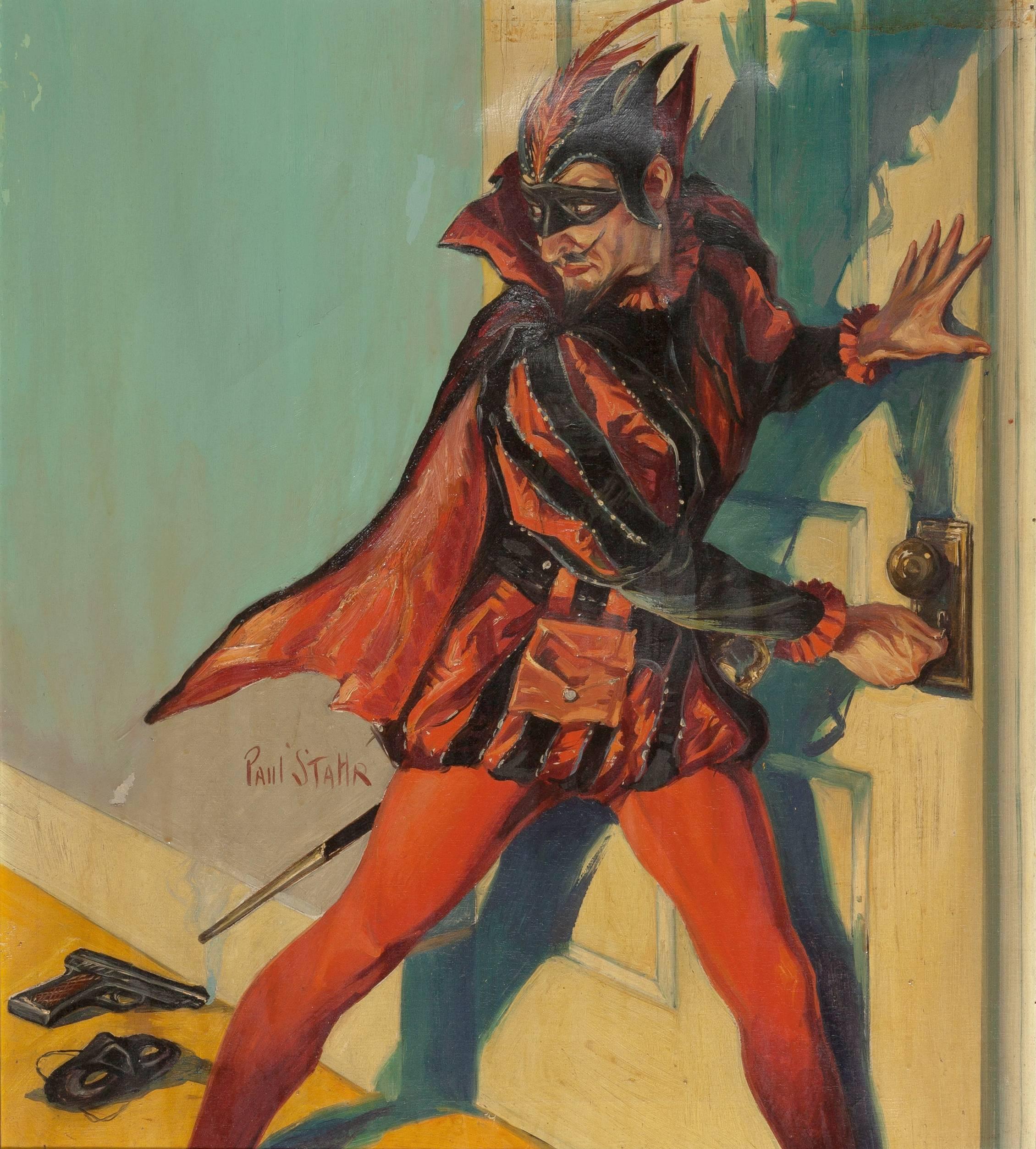 Paul C. Stahr Figurative Painting - The Butlers' Ball, Argosy pulp cover