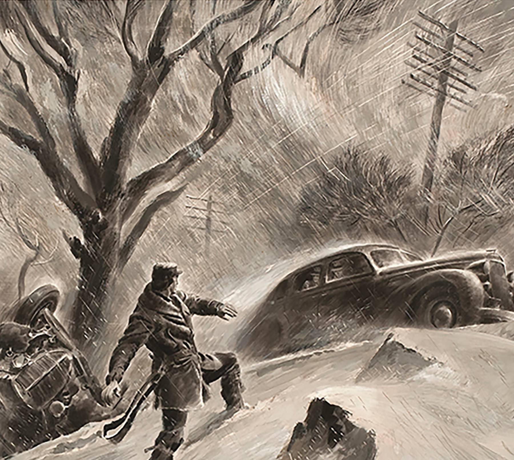 "There's Two Kinds of Heroes" Story Illustration, Saturday Evening Post