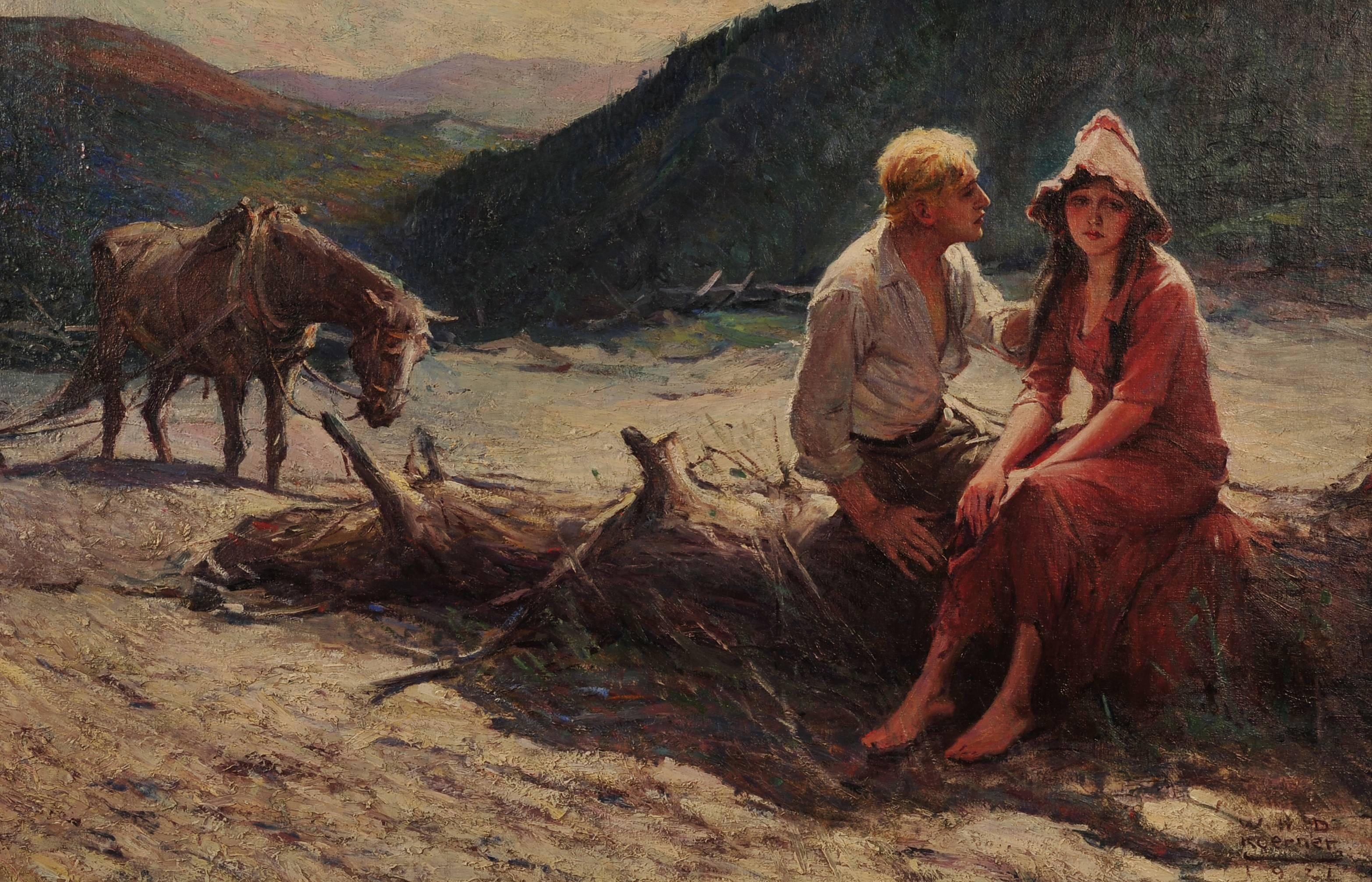 Figurative Painting de William Henry Dethlef Koerner - Ilustración de la historia de Cosmopolitan