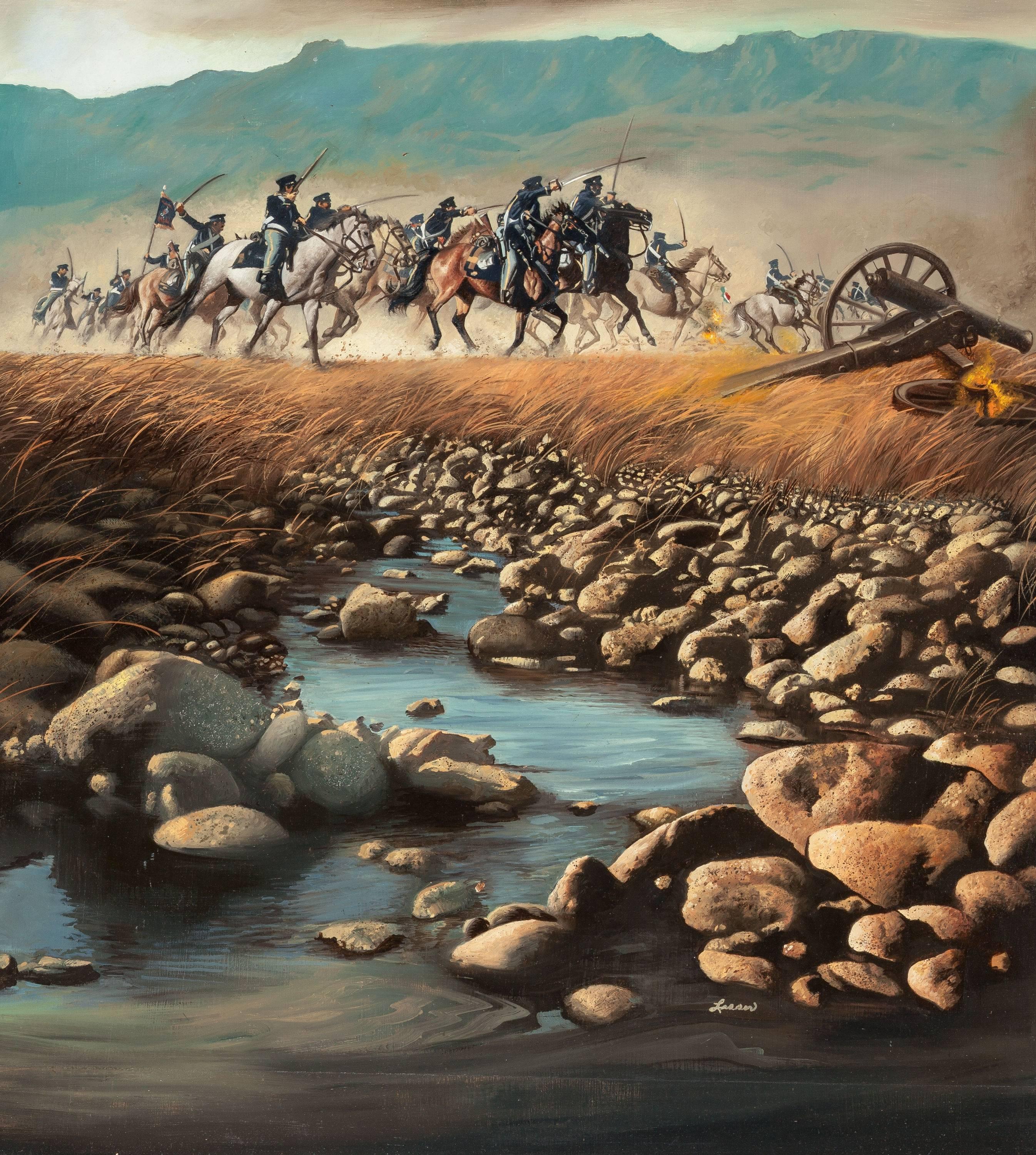 Ron Lesser Landscape Painting - Ole Devil At San Jacinto