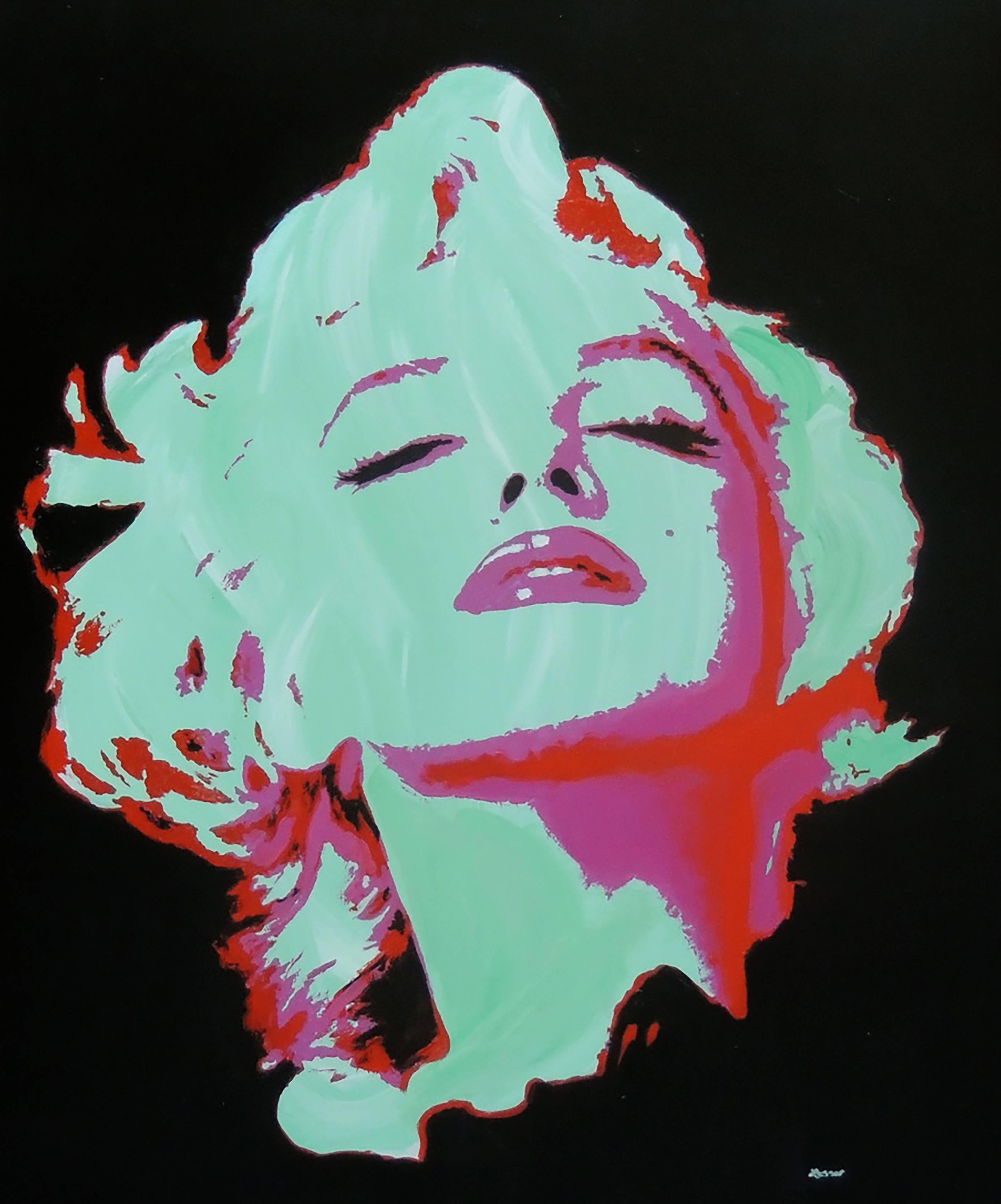 Ron Lesser Portrait Painting – Marilyn Monroe - Süße Träume