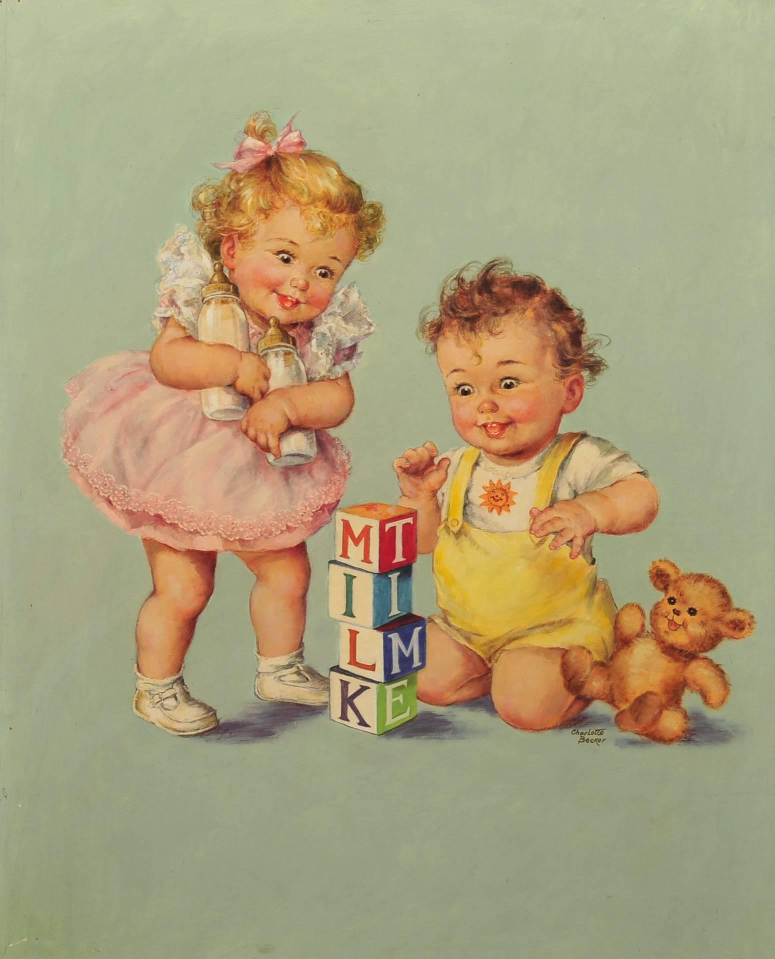 Figurative Painting de Charlotte Becker - Calendario Ilustración