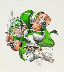 Michigan State Spartans Football Illustration