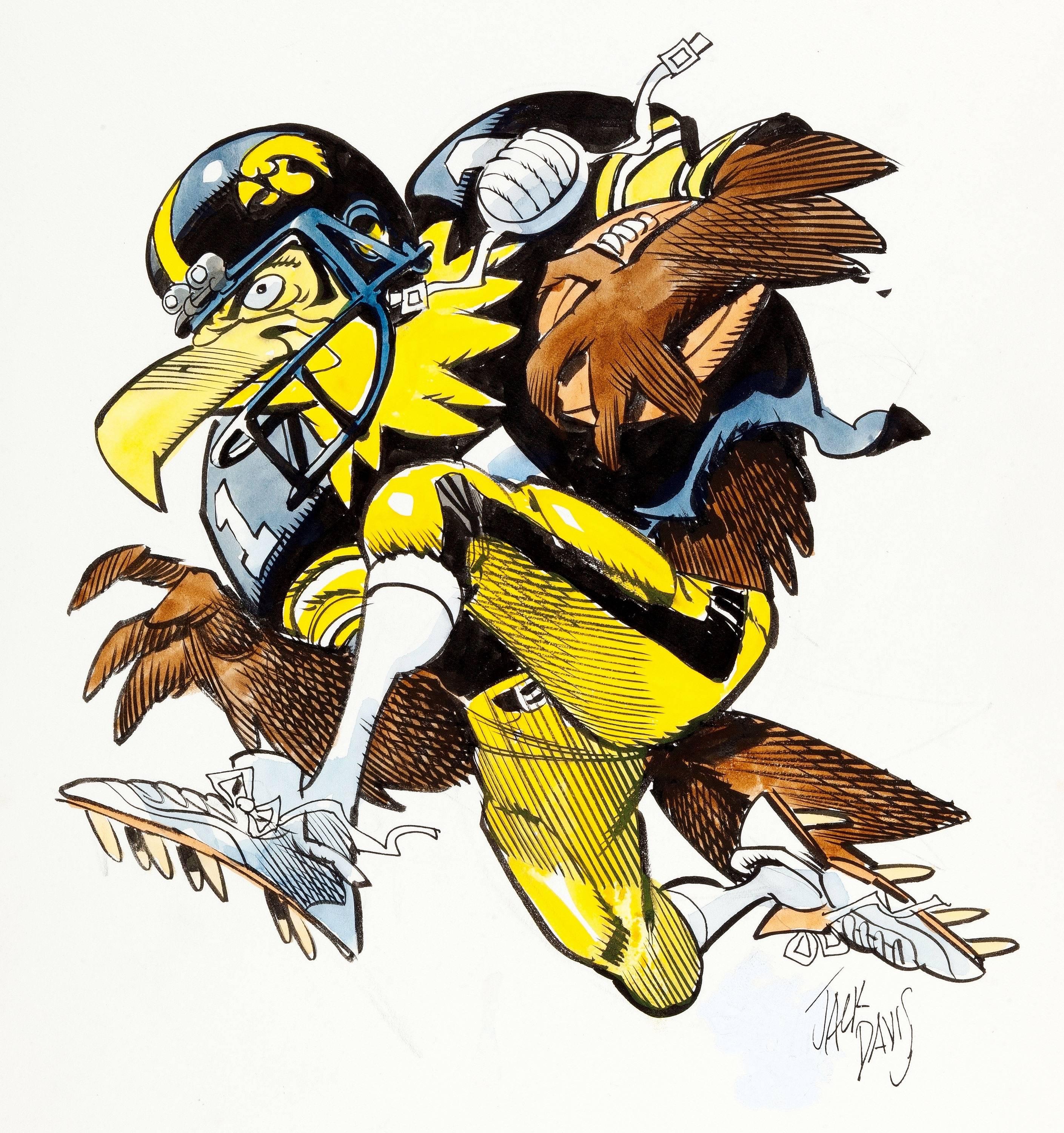 Jack Davis Animal Art – Iowa Hawkeyes