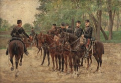 Antique French Military on Horseback