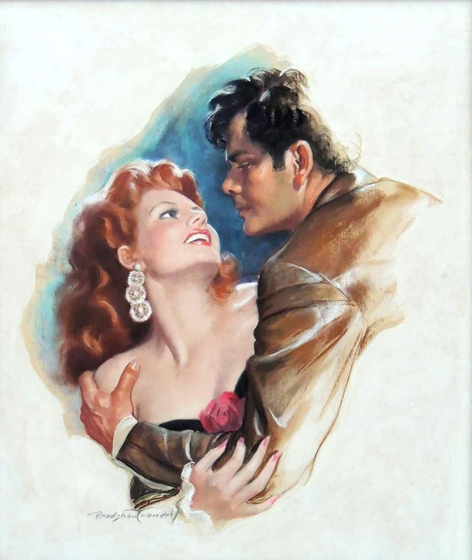 Rita Hayworth & Glen Ford, Movie Poster Illustration.