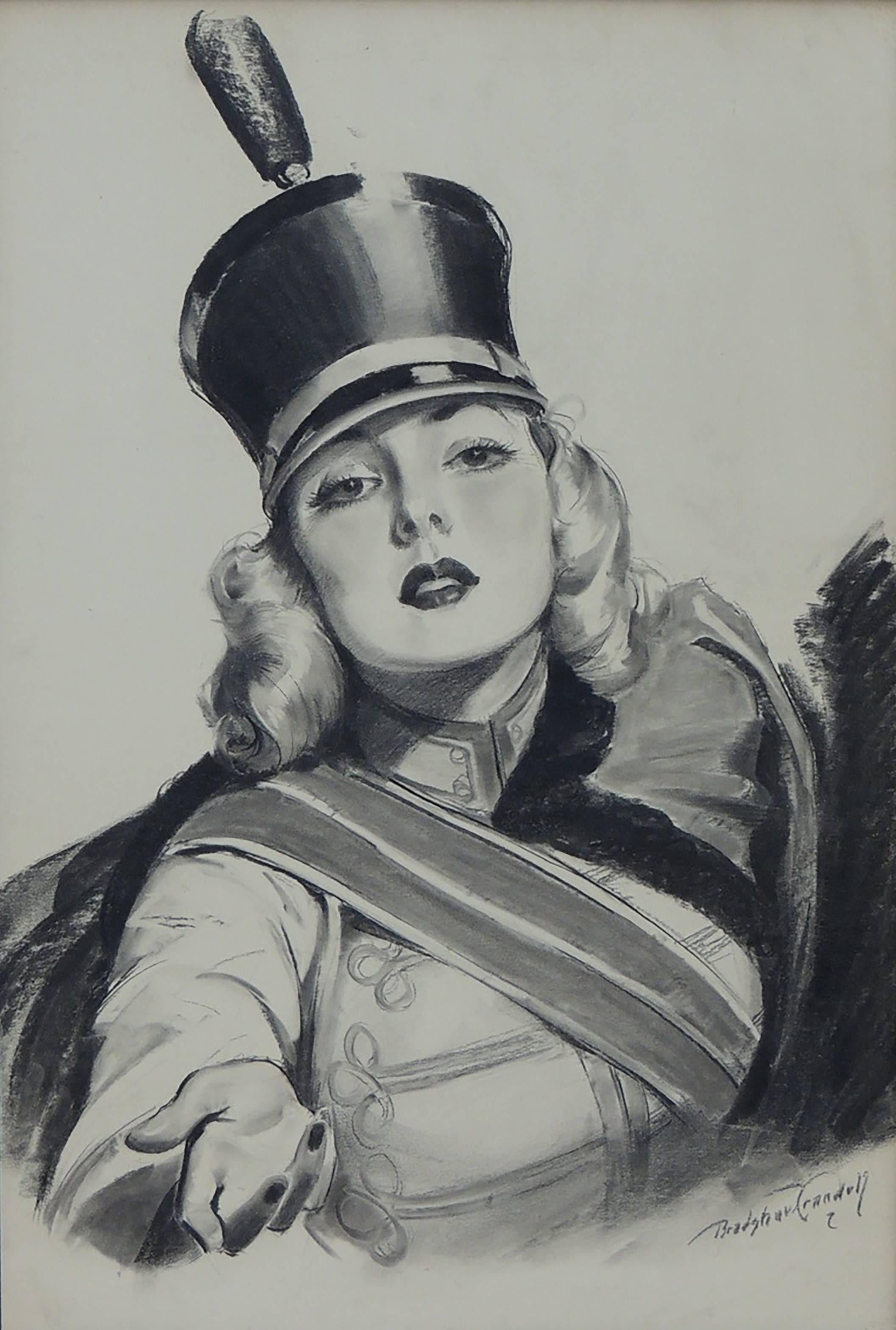 Bradshaw Crandell Portrait - Sweet Caporal Cigarettes 'Majorette' Illustration