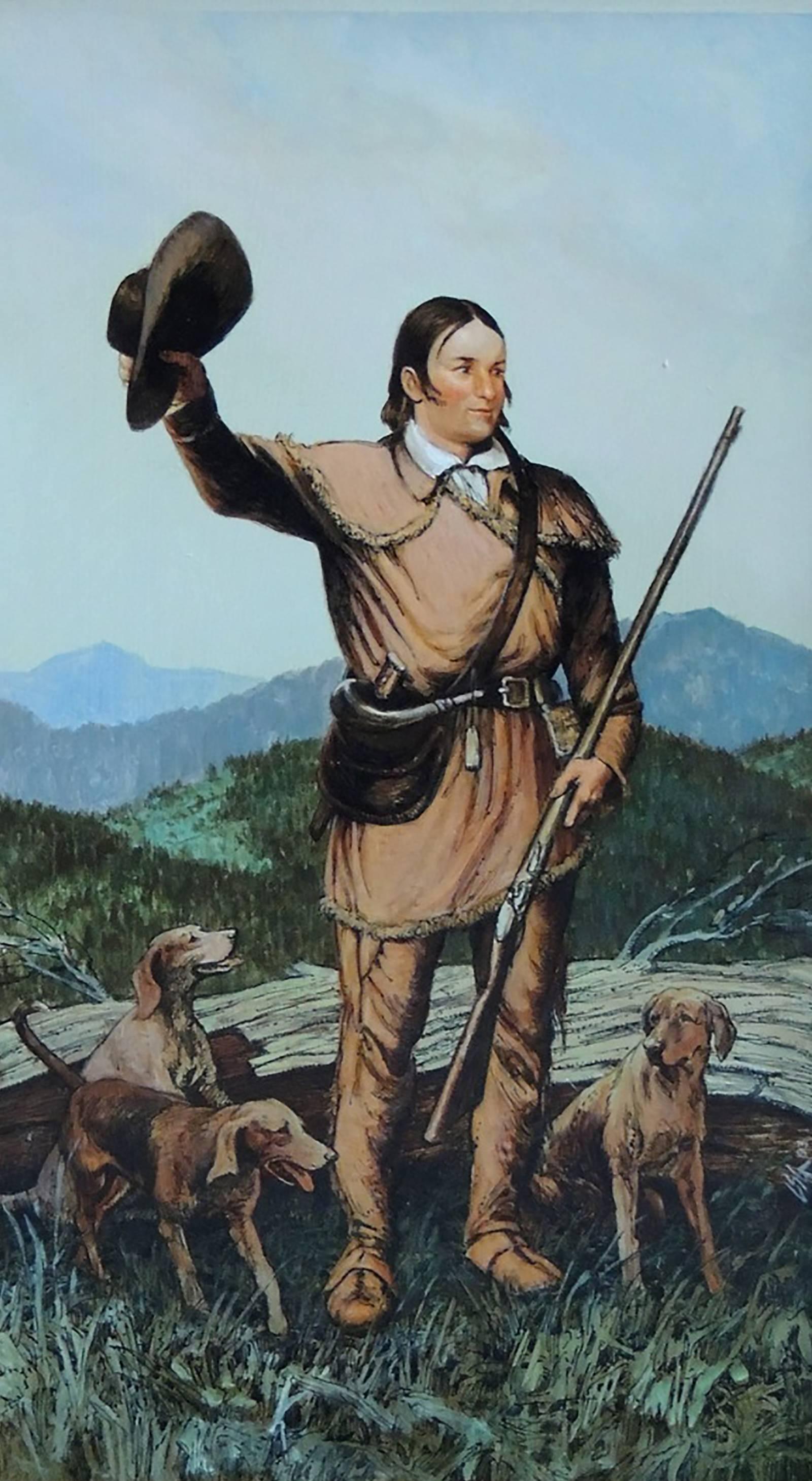 Louis S. Glanzman Portrait Painting - Davy Crockett of Tennessee