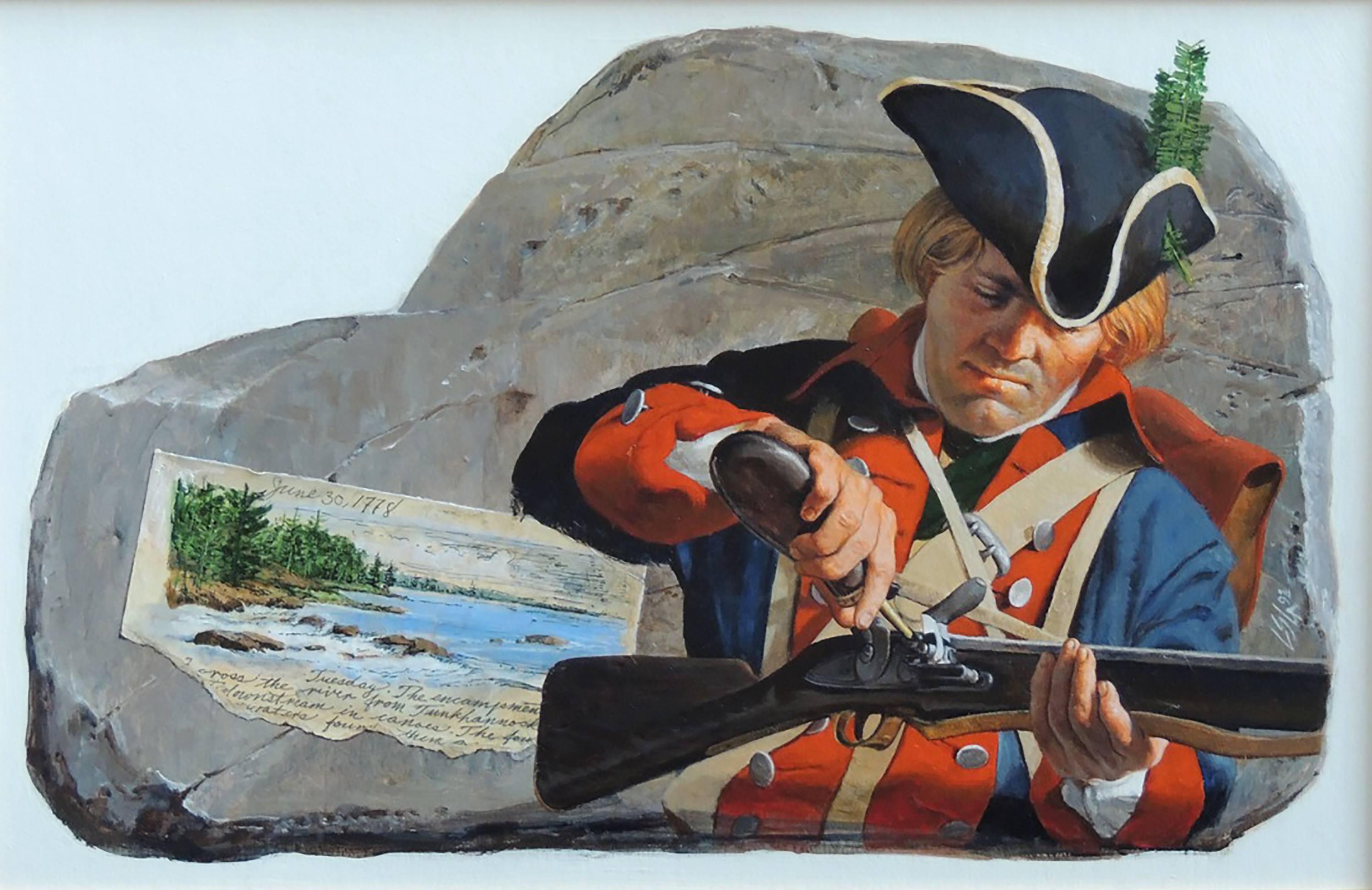 Figurative Painting di Louis S. Glanzman - "Copertina del libro "Wilderness War