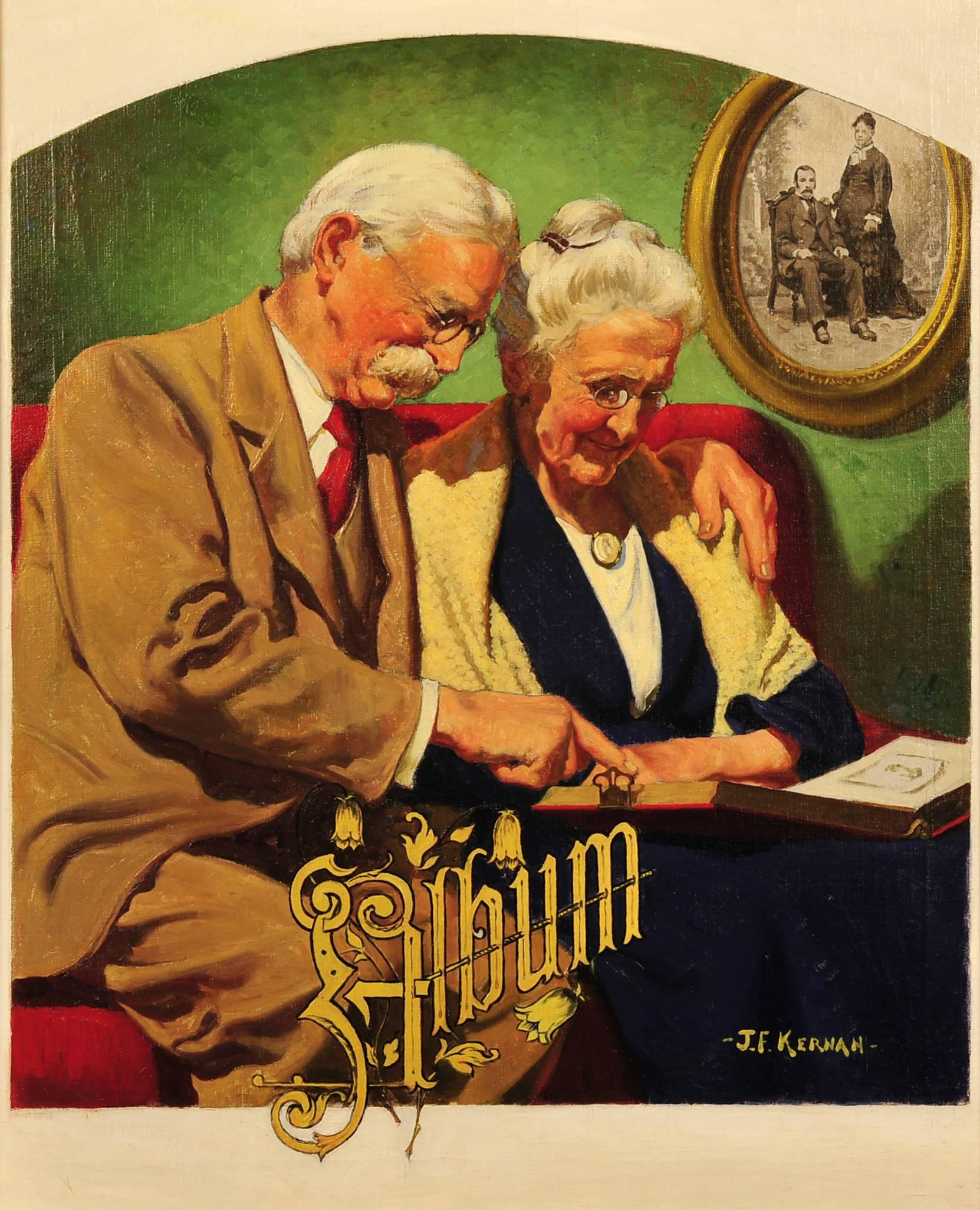 Joseph Francis Kernan Figurative Painting - Elderly Couple, Capper's Magazine Cover