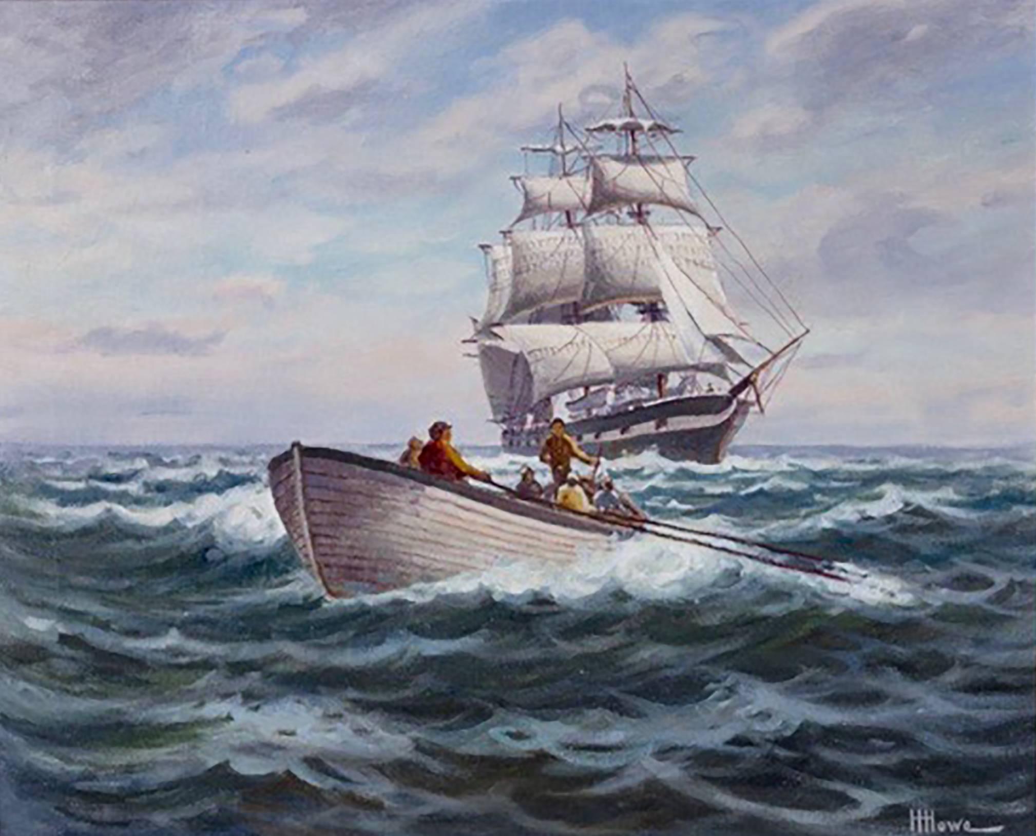 Harry H. Howe Landscape Painting – Going Ashore
