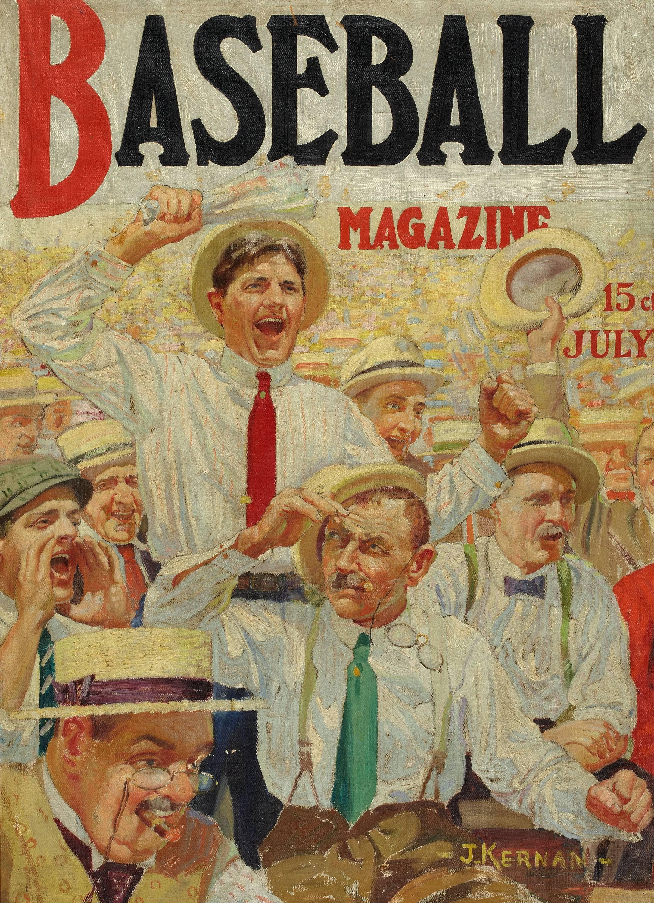 Joseph Francis Kernan Figurative Painting - Baseball Magazine Cover