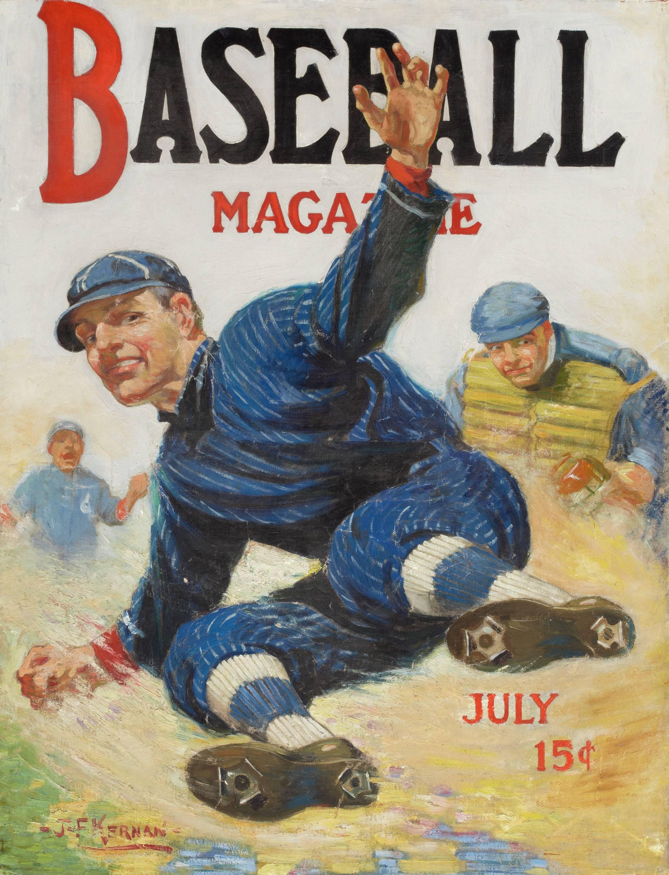 Joseph Francis Kernan Figurative Painting - Baseball Magazine Cover, July 1918