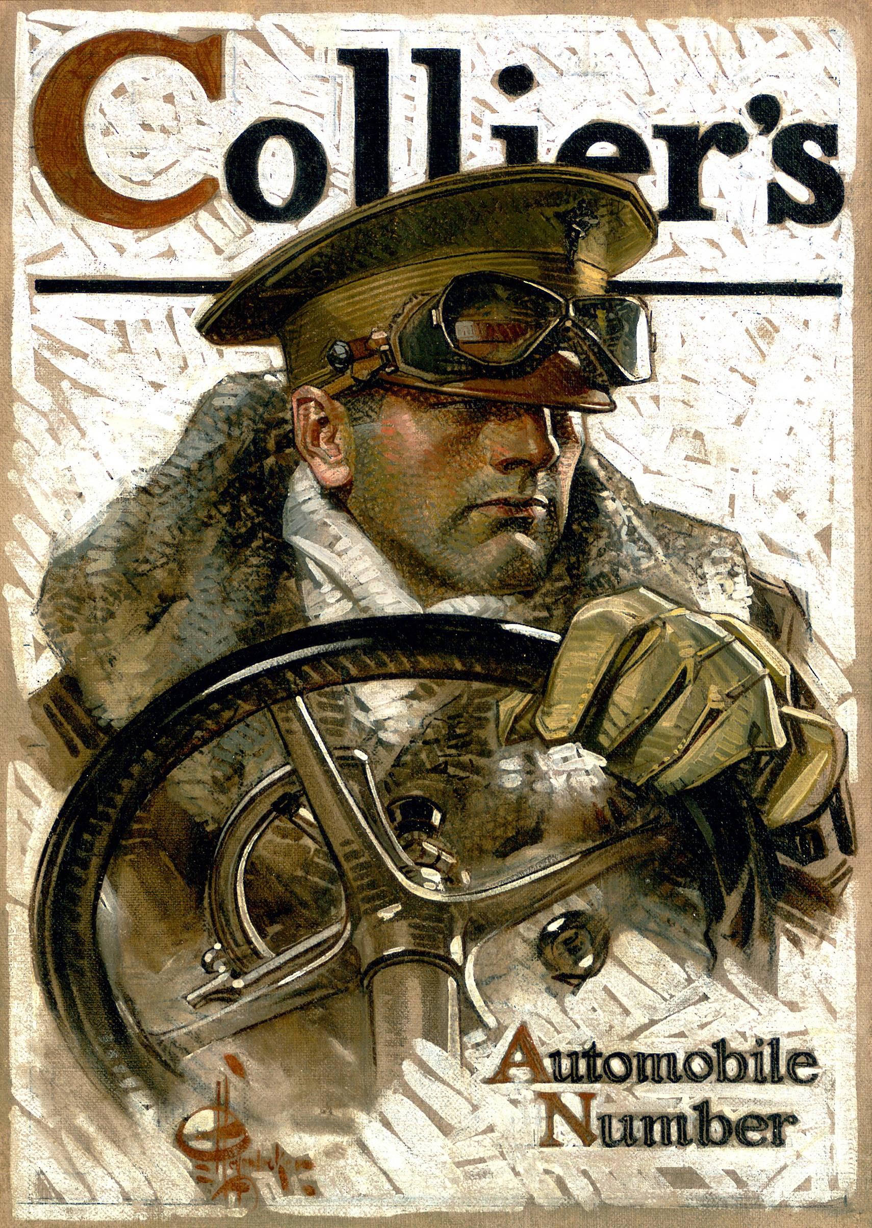 Joseph Christian Leyendecker Figurative Painting - Automobile Number, Collier's Magazine Cover