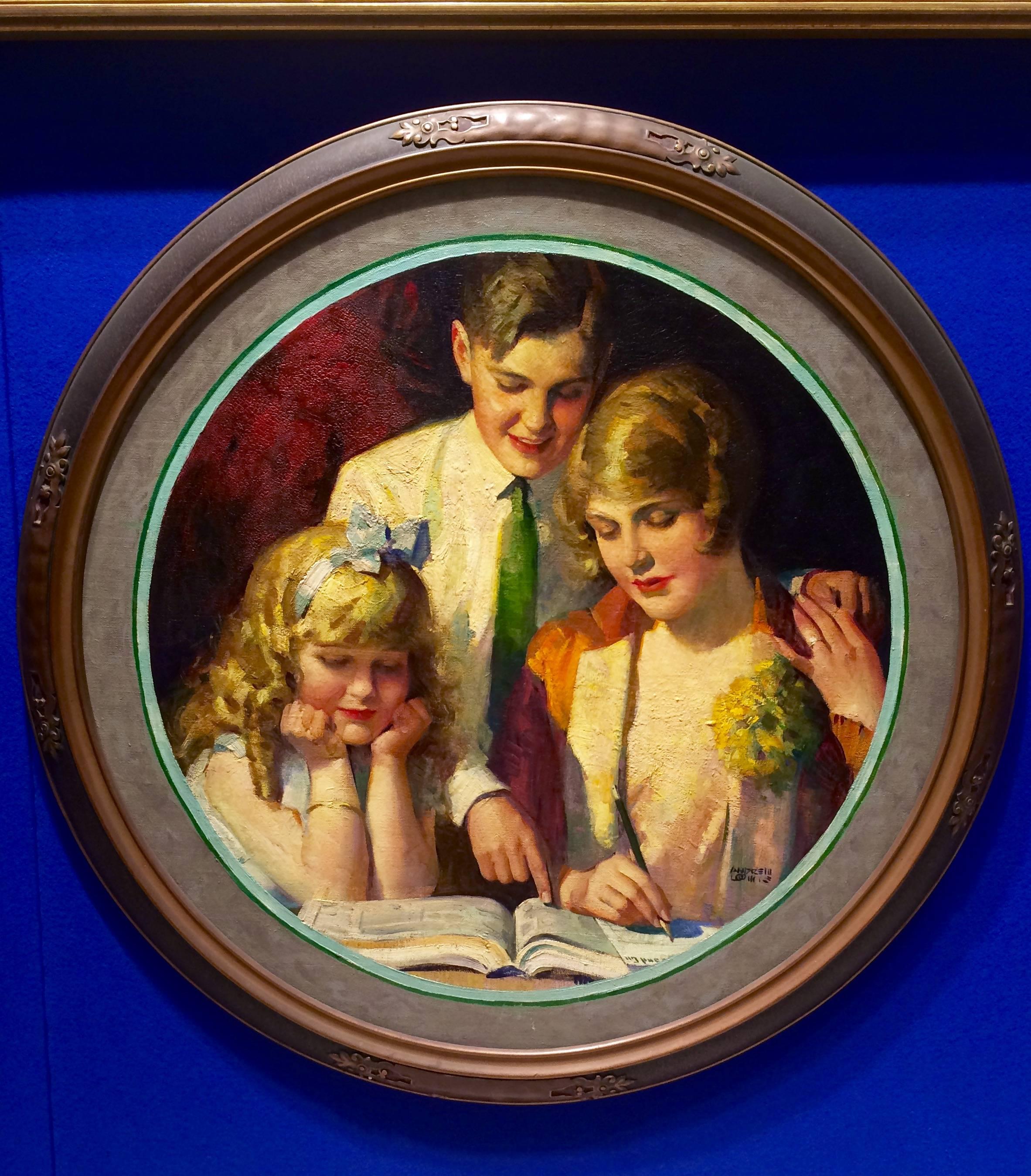 Figurative Painting di Andrew Loomis - Shopping the Catalog, copertina del catalogo Sears, Roebuck