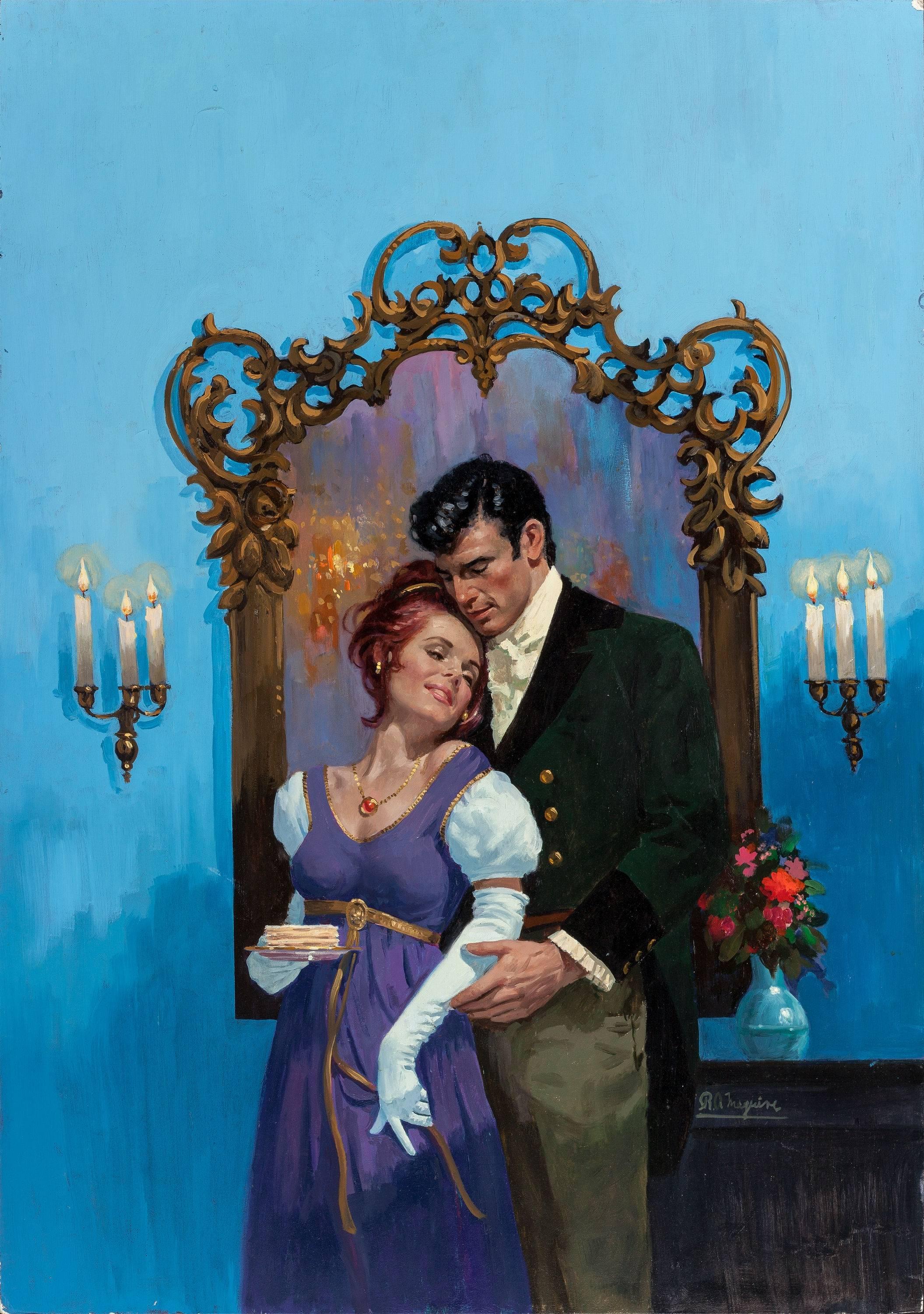 Robert Maguire Figurative Painting - Reforming Harriet, Romance Paperback Cover