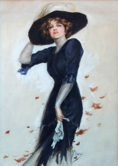 Woman mit Blättern