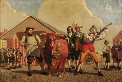 Colonists and Prize Bull