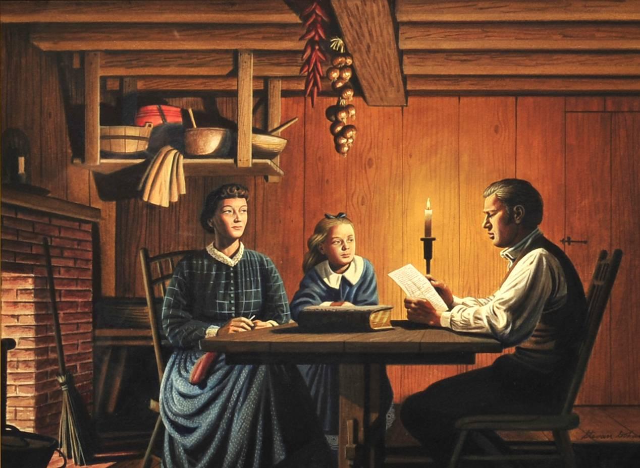 Figurative Painting di Stevan Dohanos - Una lettera dall'Occidente