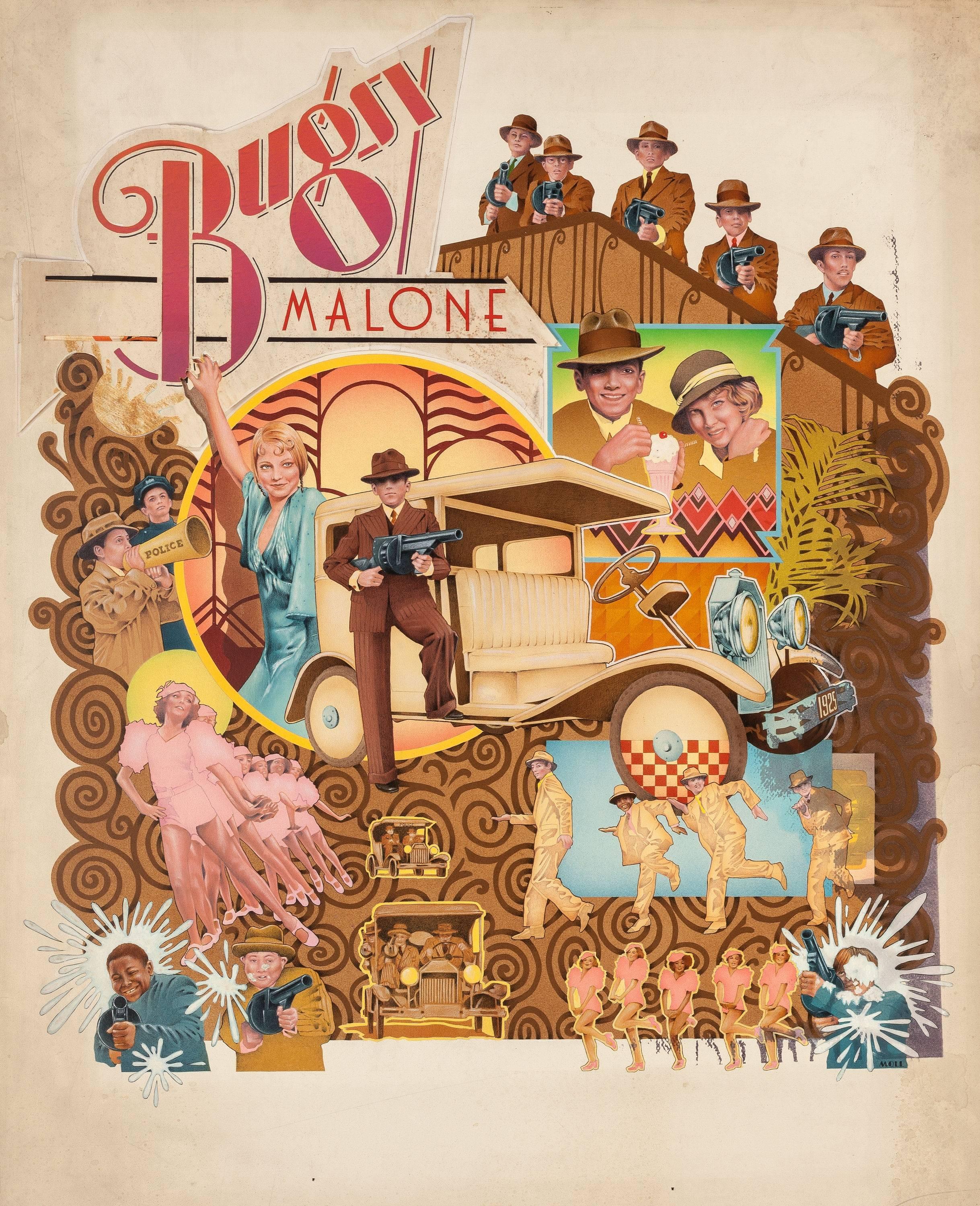 Charles Moll Figurative Painting - Bugsy Malone, Movie Poster Illustration