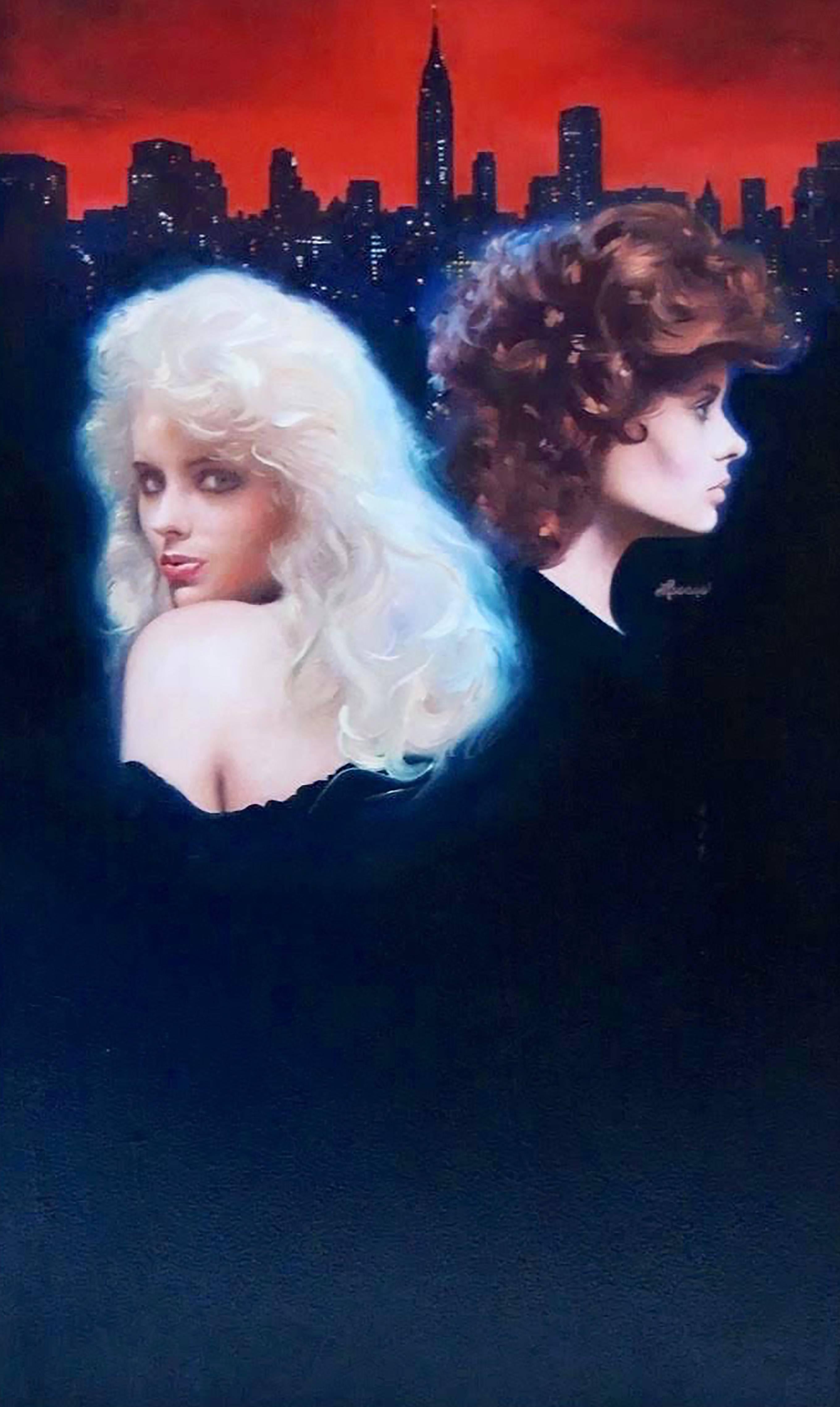 Ron Lesser Figurative Painting - Blood Sisters, Paperback Cover 