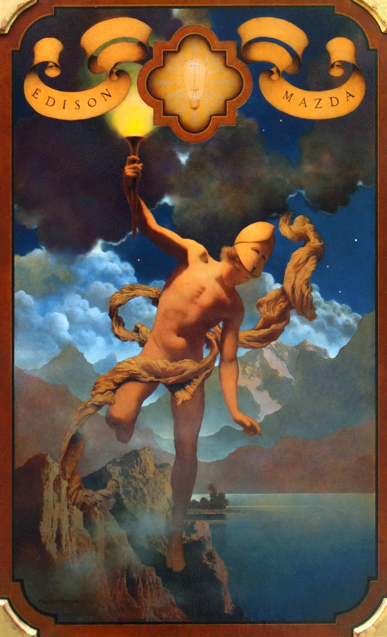 Maxfield Parrish Figurative Painting - Prometheus