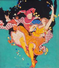 Frolicking Harlequin and Ballerina, Theatre Magazine Cover 10