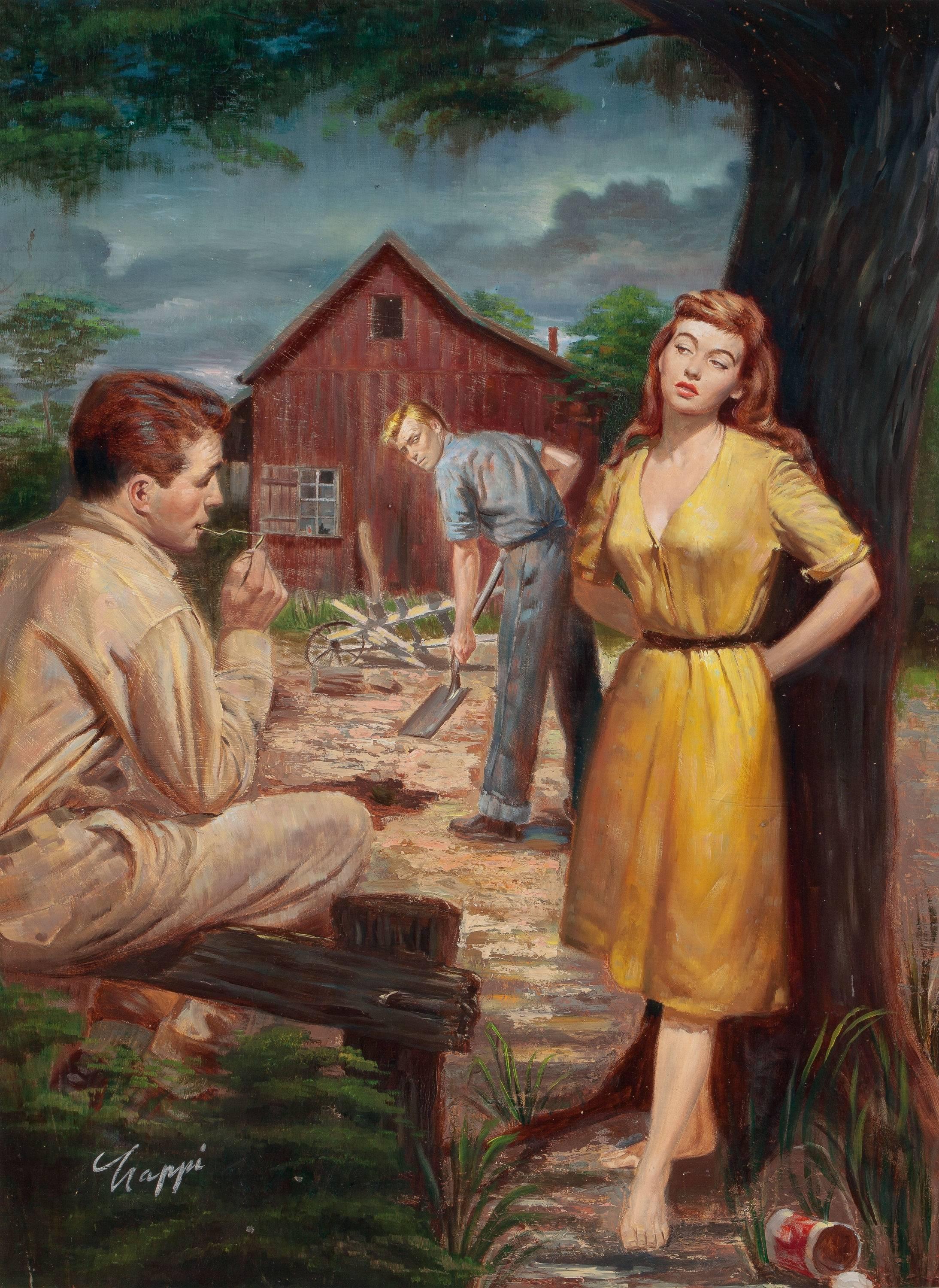 Rudy Nappi Figurative Painting - Backwoods Hussy, Paperback Cover