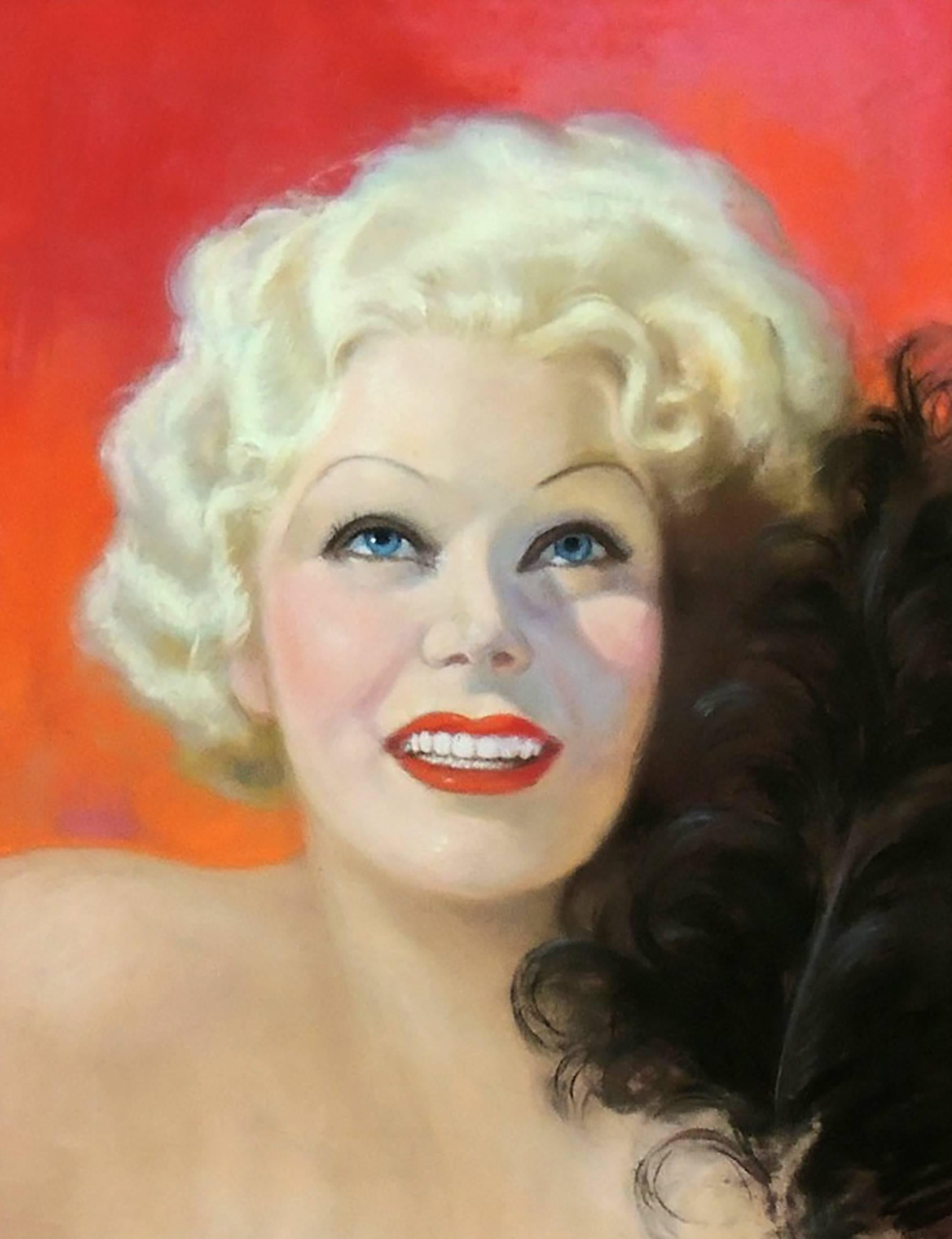 Unknown Portrait – Jean Harlow, Illustration des Bilderspiel-Zeitungscovers
