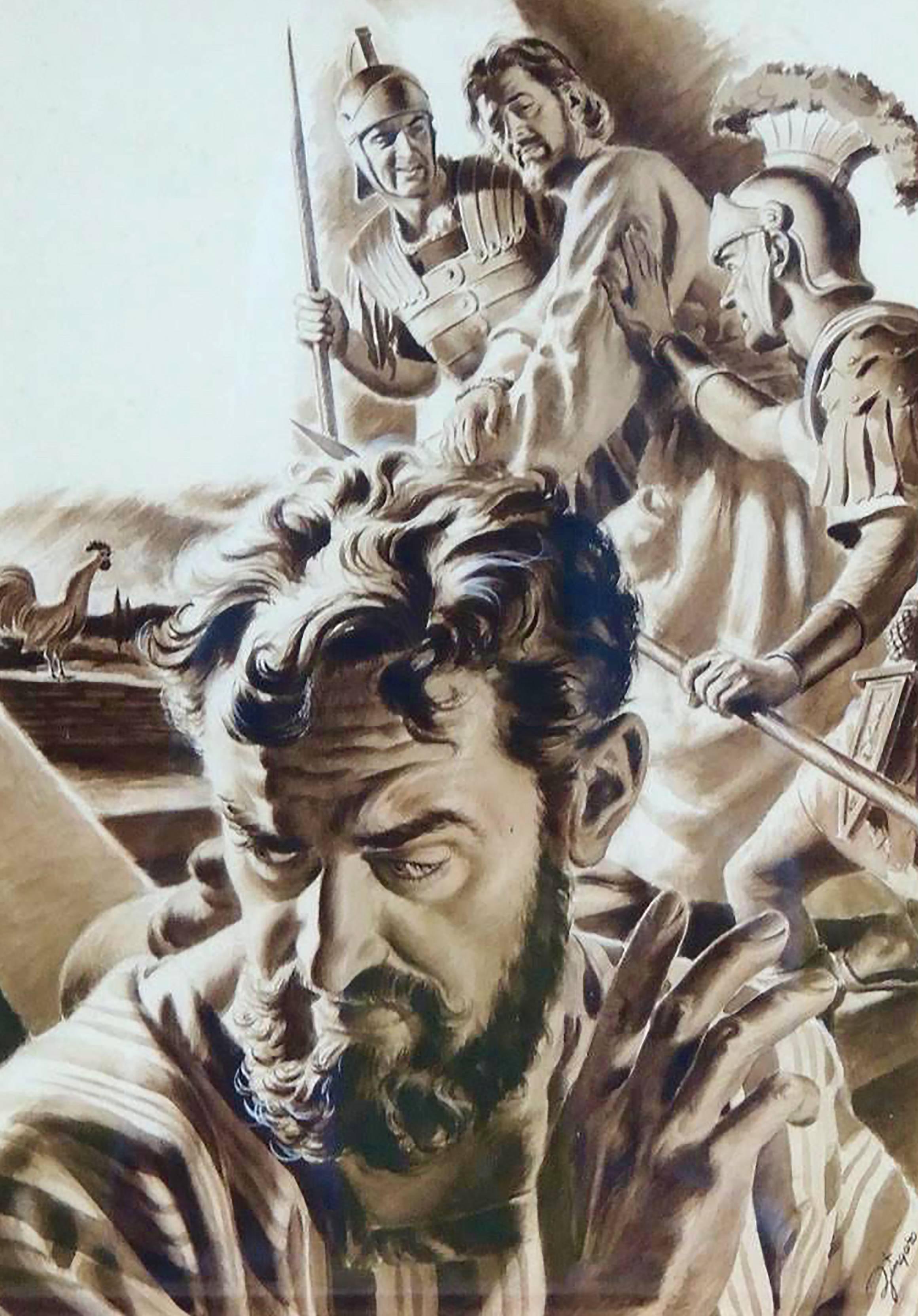 Figurative Painting di Charles Zingaro - Il rifiuto di Pietro