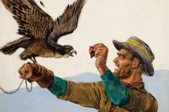 The Falconer, illustration intérieure d'un récit du magazine Argosy