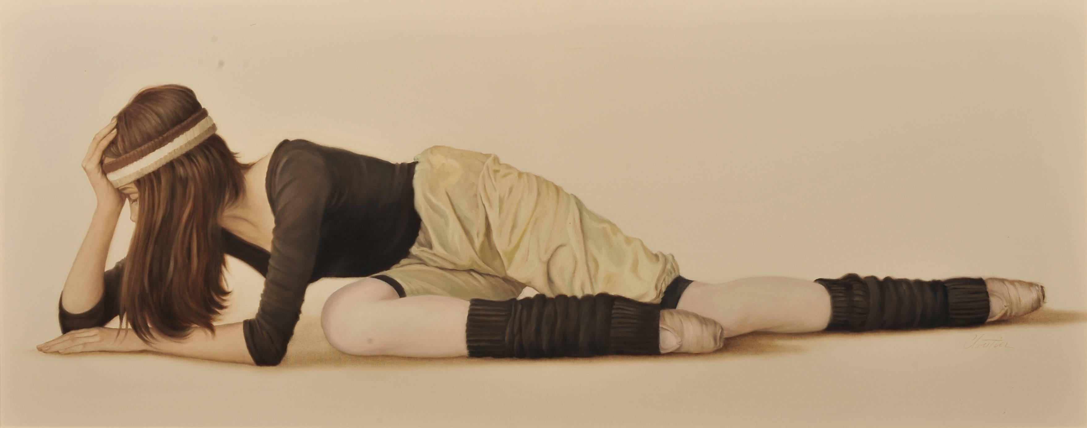 Figurative Painting di Francois Cloutier - Ballerina a riposo