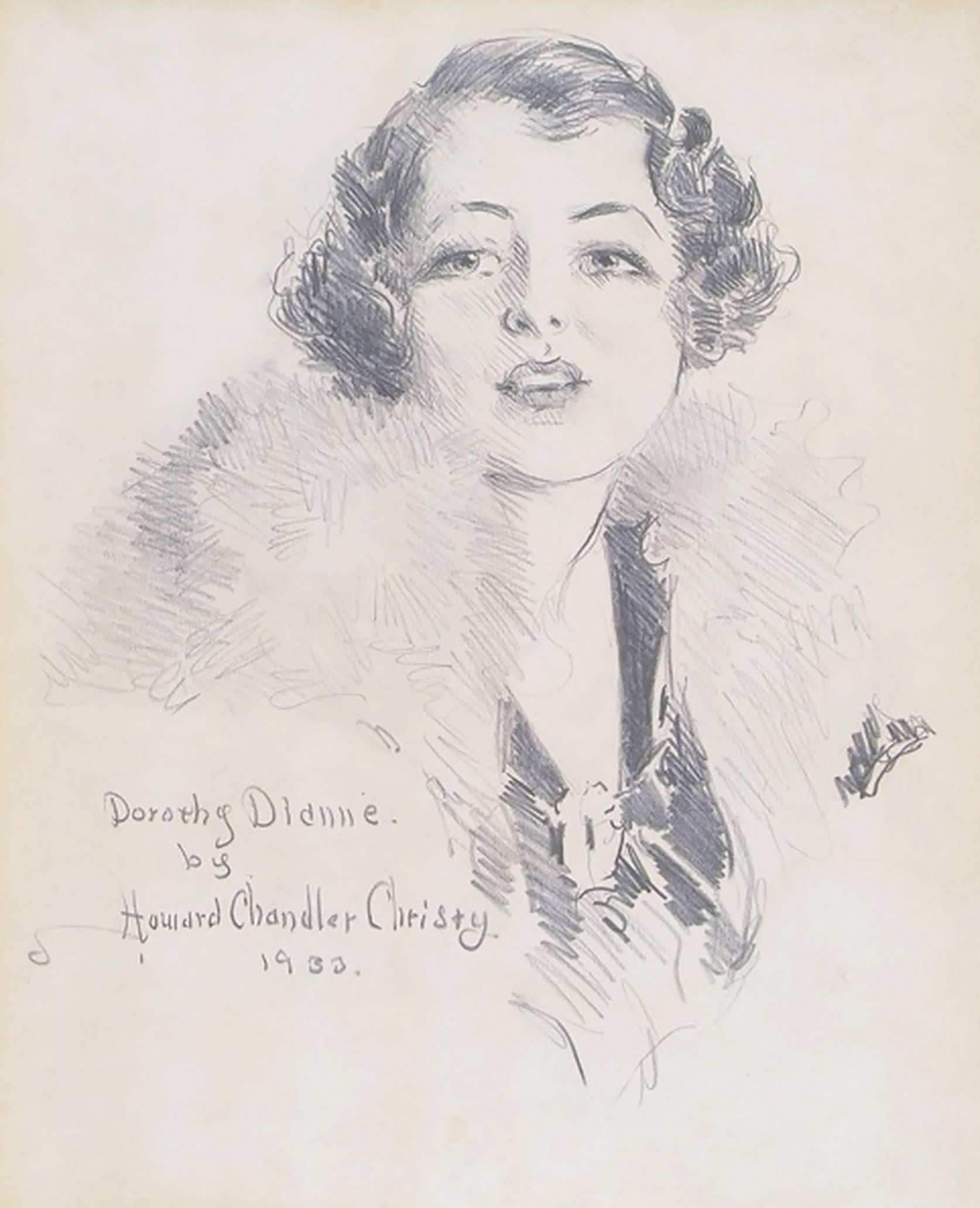 Howard Chandler Christy Portrait – Porträt des Broadway-Stars Dorothy Dionne