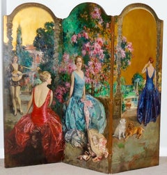 Four Women in a Fanciful Garden Setting