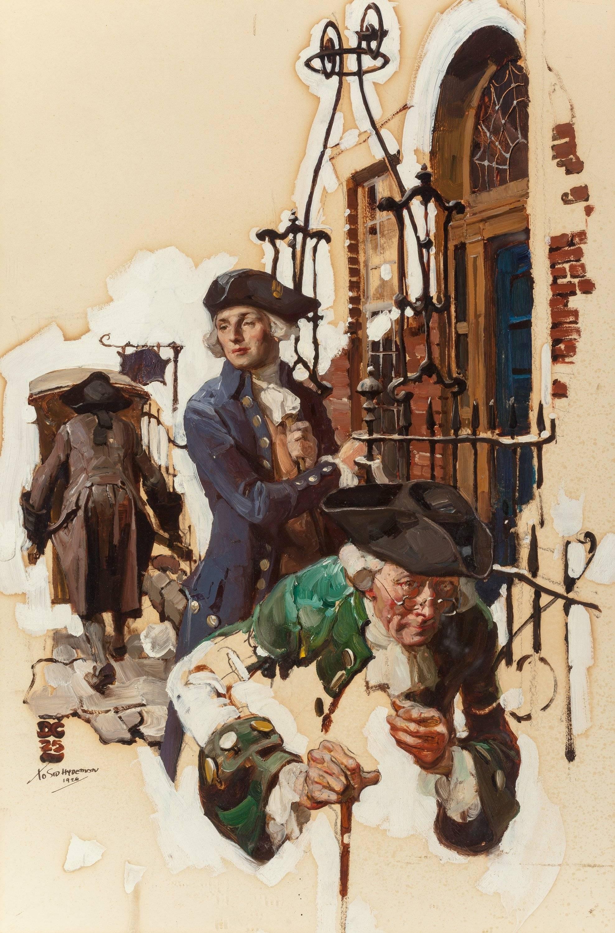 Figurative Painting de Dean Cornwell - The Callers, Ilustración interior de la revista Cosmopolitan
