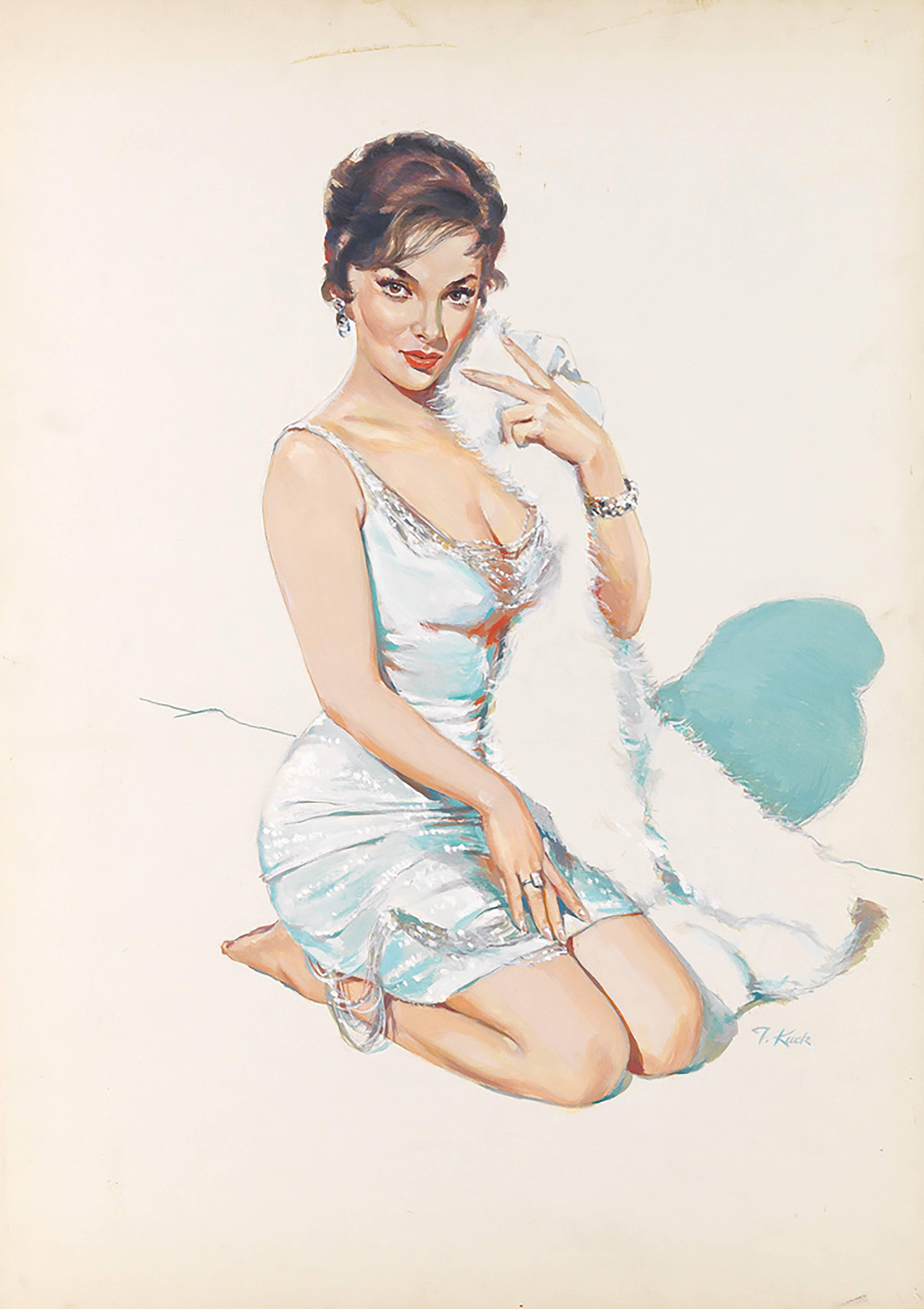 Figurative Painting de T. J. Kuck - Gina Lollobrigida