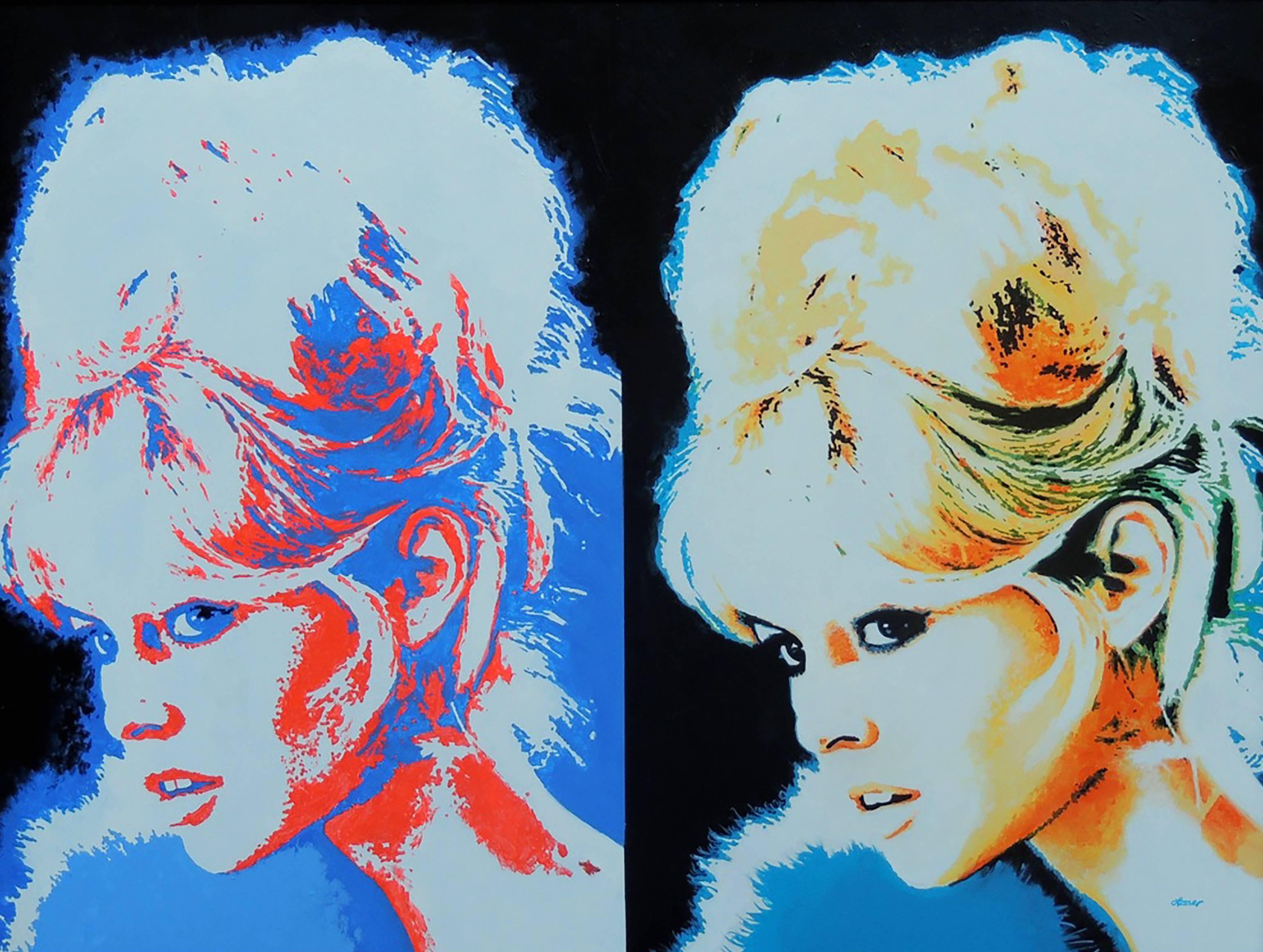 Ron Lesser Portrait Painting - Brigitte Bardot - Peaches and Cream