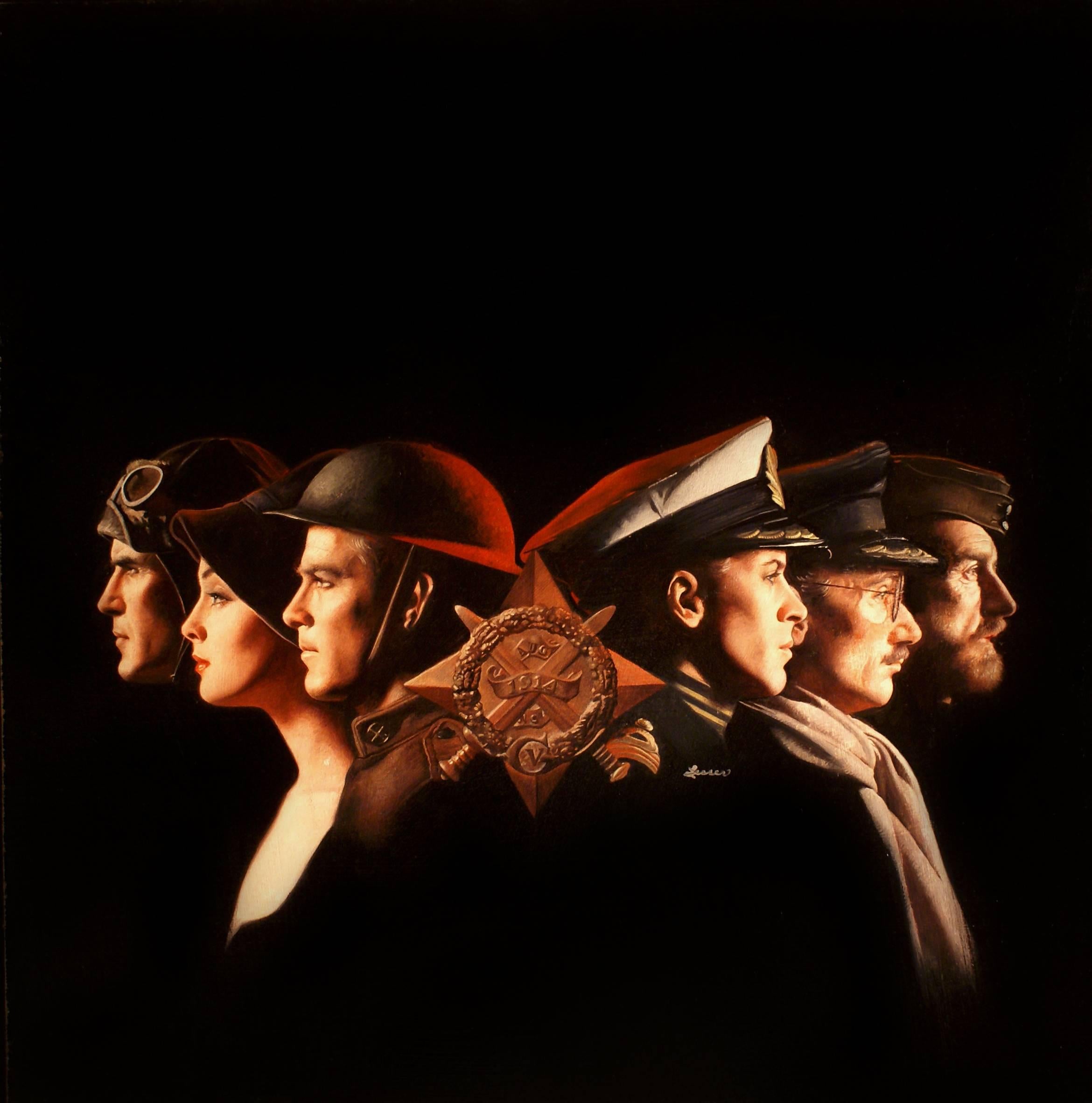Figurative Painting de Ron Lesser - Olas de gloria, Ilustración de portada de libro de bolsillo