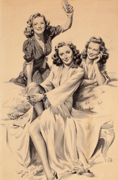 Barbara Stanwyck with Friends