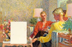 "The Clever Sister.", Story Illustration for Woman's Home Companion