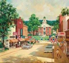 Town Square Scene, Brown & Bigelow Calendar 