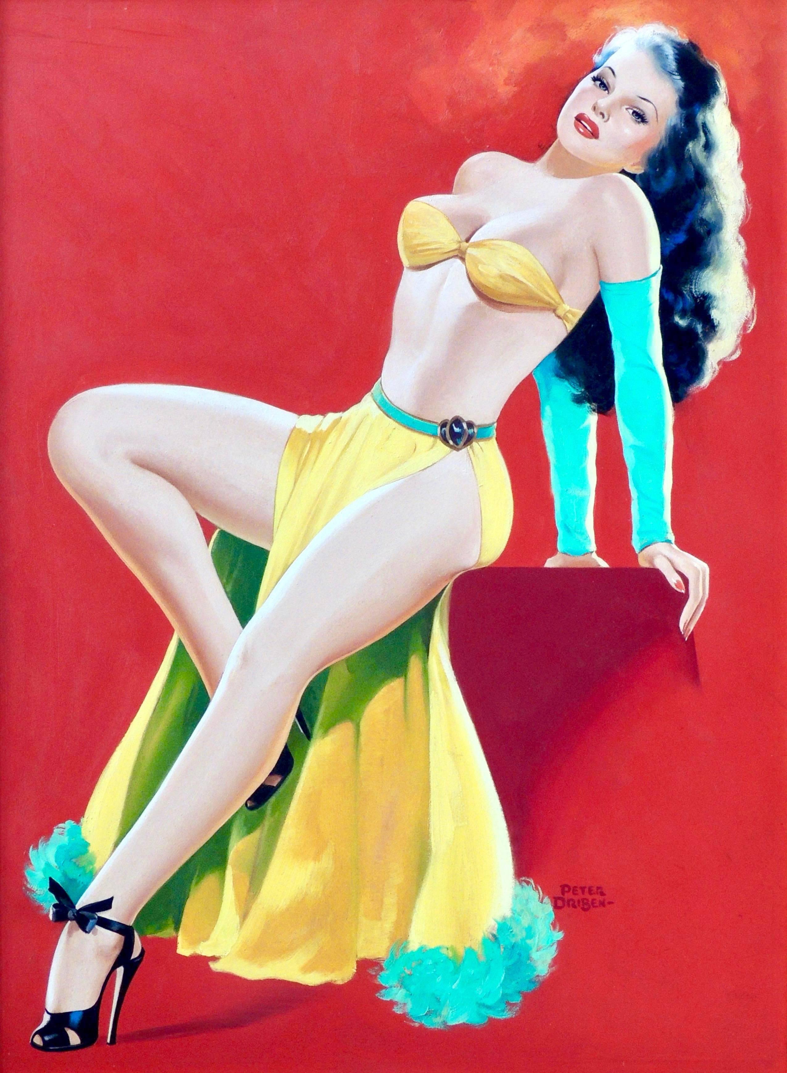 Peter Driben Figurative Painting - Pin-up, Titter Magazine Cover