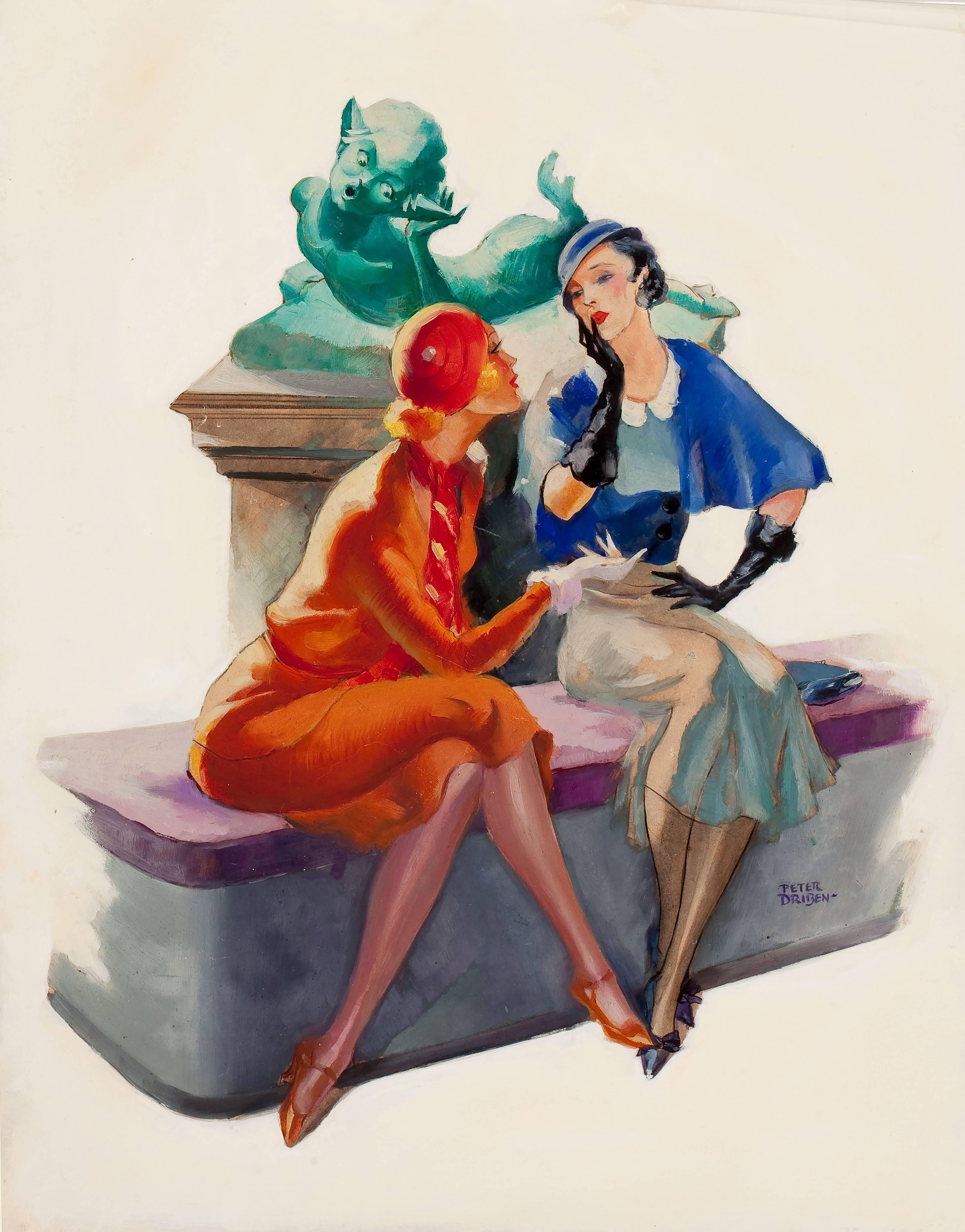 Figurative Painting di Peter Driben - Origliare