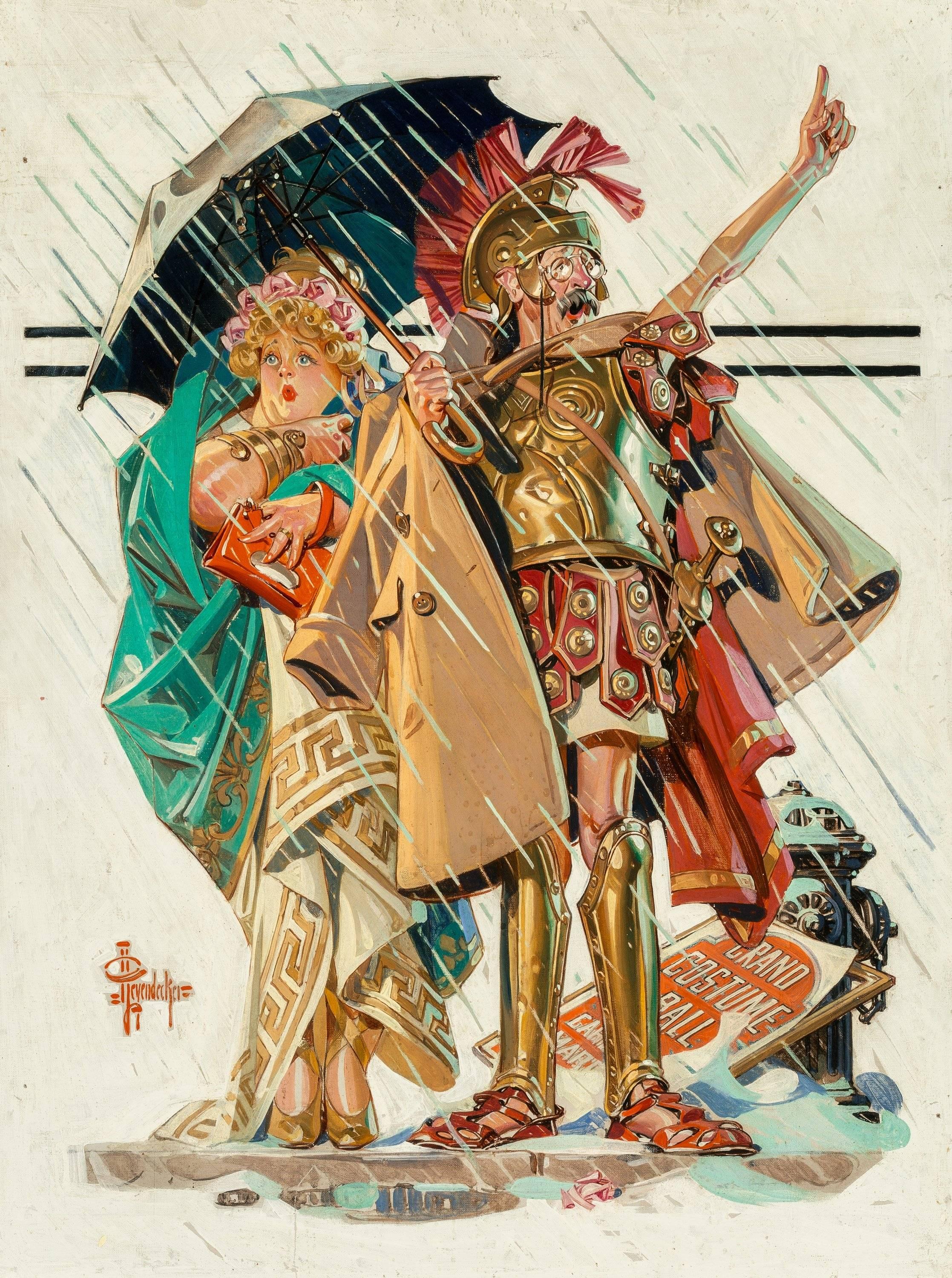 Joseph Christian Leyendecker Figurative Painting - To the Vanquished, Saturday Evening Post Cover, March 10, 1934