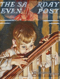Study for 'Christmas Peek' Post Cover